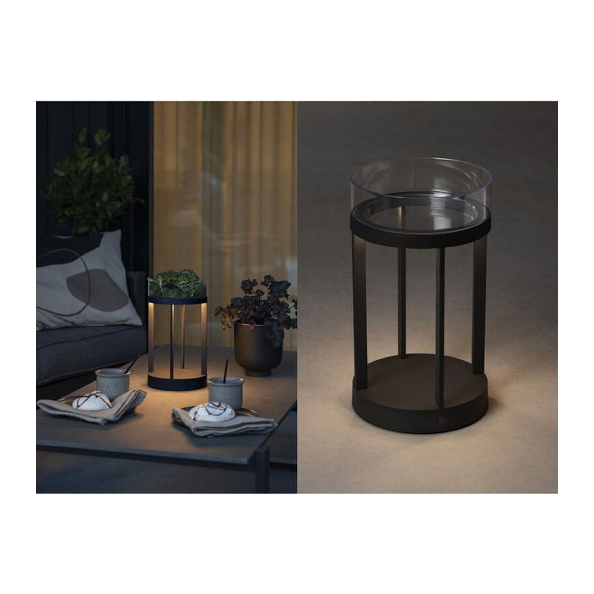 Konstsmide Lighting Chieti LED Outdoor Tischlaterne Schwarz Höhe: 25 cm - Bild 2