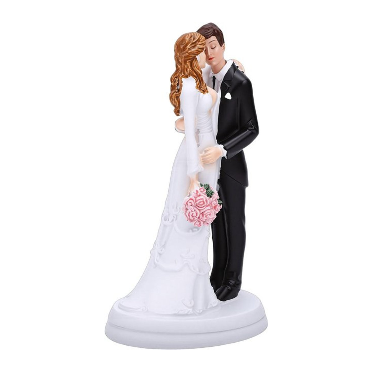 Koogeelife Brautpaar Tortenfigur aus Harz als romantische Paarskulptur für Hochzeit, Verlobung oder Jubiläum - Bild 1