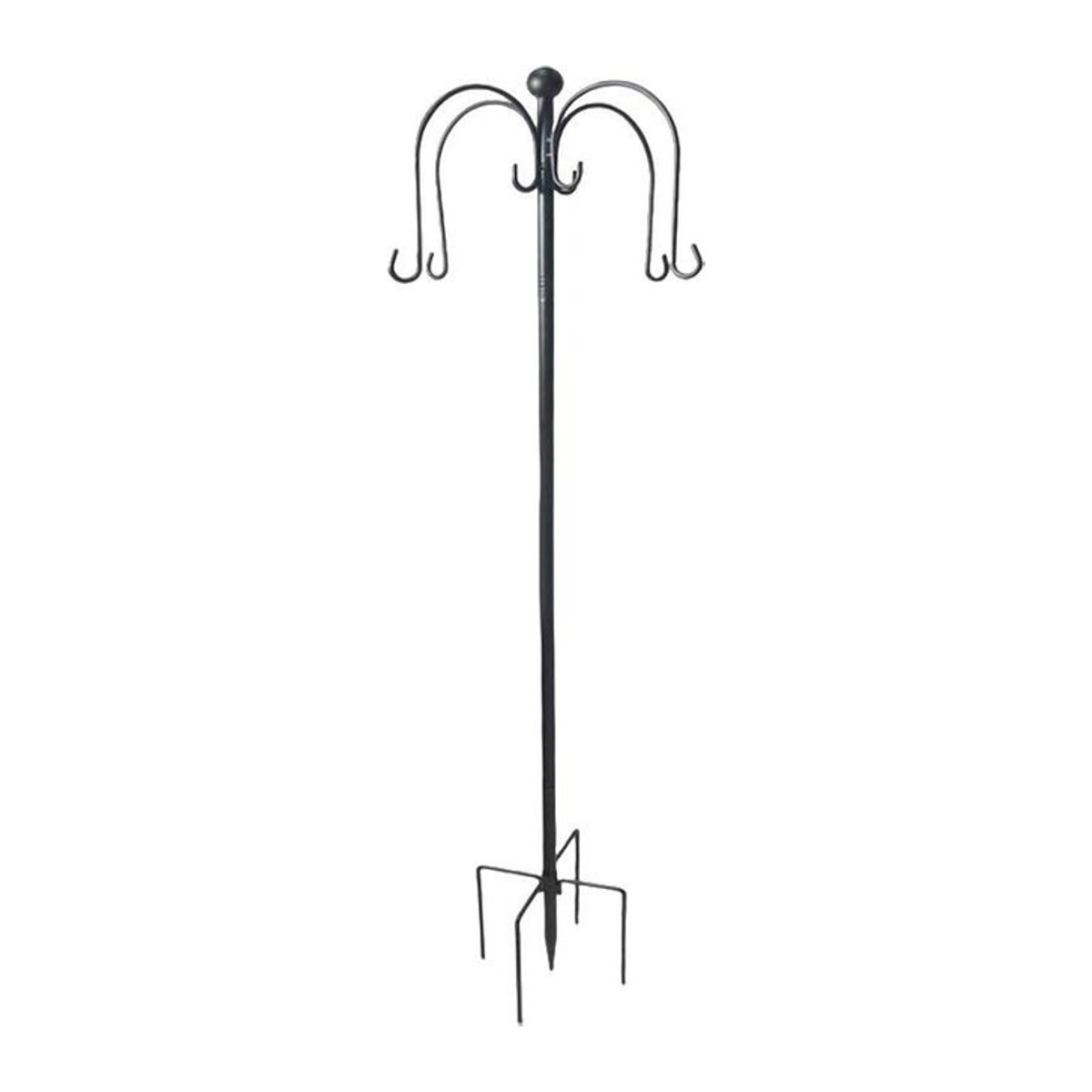 Koogeelife Vogelfutterstation aus Metall zum Aufhängen oder Freistehend mit verstellbarer Höhe und Haken für den Garten - Bild 1