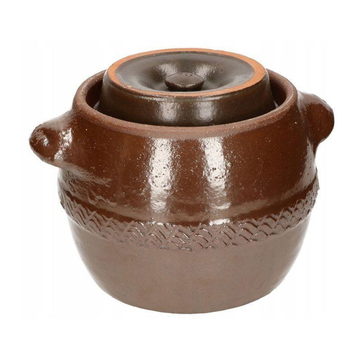 Kotarbau Gärbehälter aus Keramik mit Deckel, Braun, 5 l - Bild 2