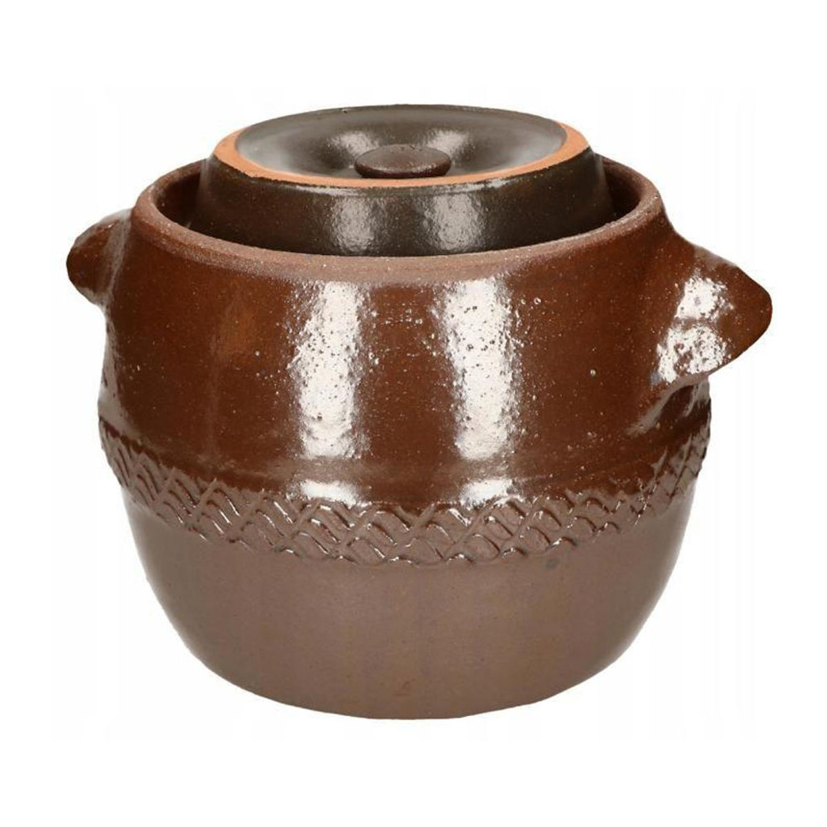 Kotarbau Gärbehälter aus Keramik mit Deckel, Braun, 5 l - Bild 4