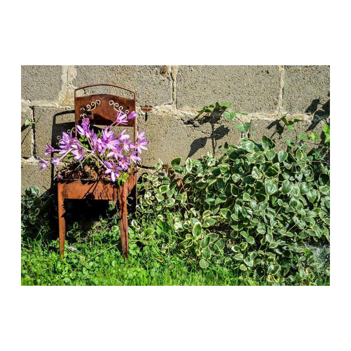Kotarbau Gartendekoration Chaiselongue aus Edelstahl in klassischem Design, Höhe: 75 cm - Bild 2