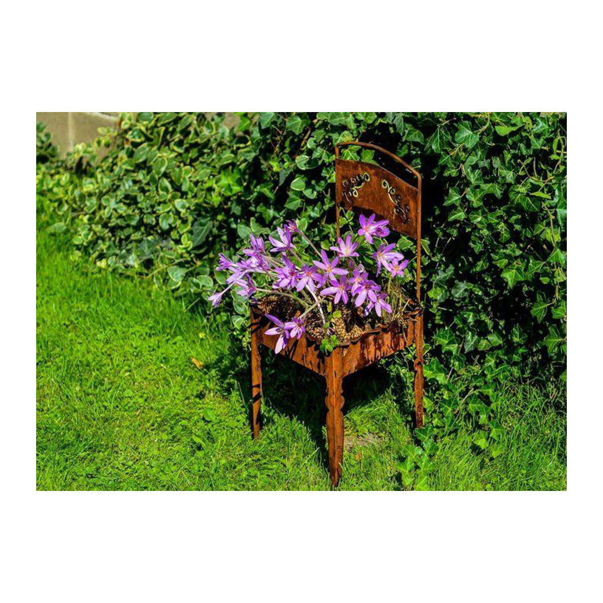 Kotarbau Gartendekoration Chaiselongue aus Edelstahl in klassischem Design, Höhe: 75 cm - Bild 3