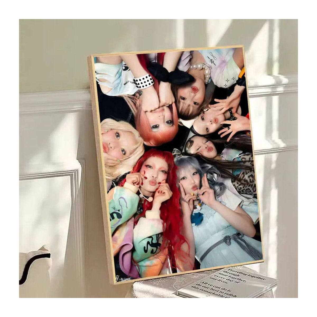 Kpop XG Group Selbstklebendes Kunstposter im Vintage-Stil aus Kraftpapier, Mehrfarbig, Rechteckig - Bild 6
