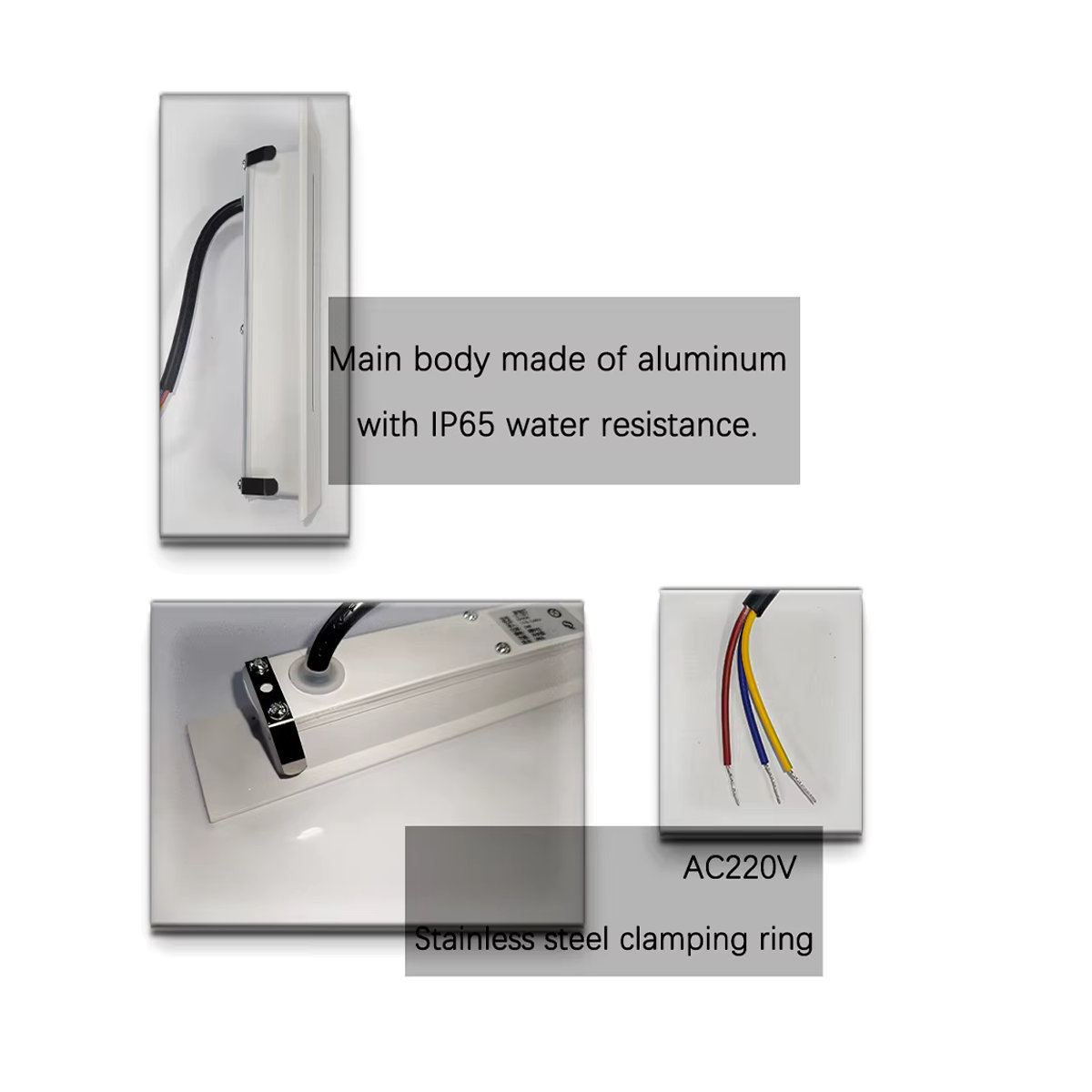 KPSUN 3W LED Treppenleuchte aus Aluminium in Weiß, minimalistische Eckwandleuchte für Innen (IP20) und Außen (IP65) - Bild 4