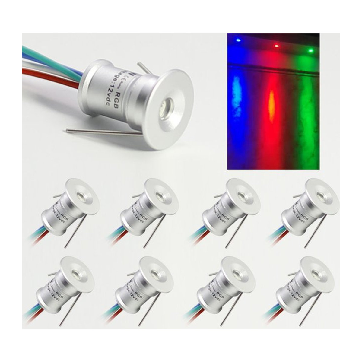 KPSUN RGB LED Mini-Einbaustrahler aus Aluminium für Decken-Sternenlicht in Bunt - Bild 1