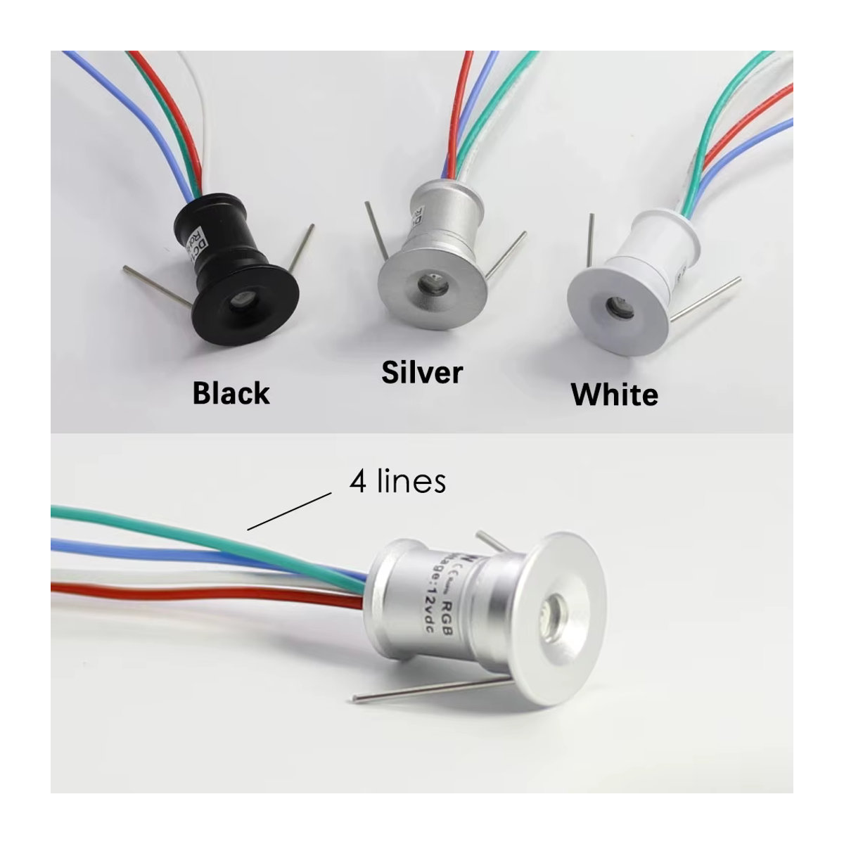 KPSUN RGB LED Mini-Einbaustrahler aus Aluminium für Decken-Sternenlicht in Bunt - Bild 2