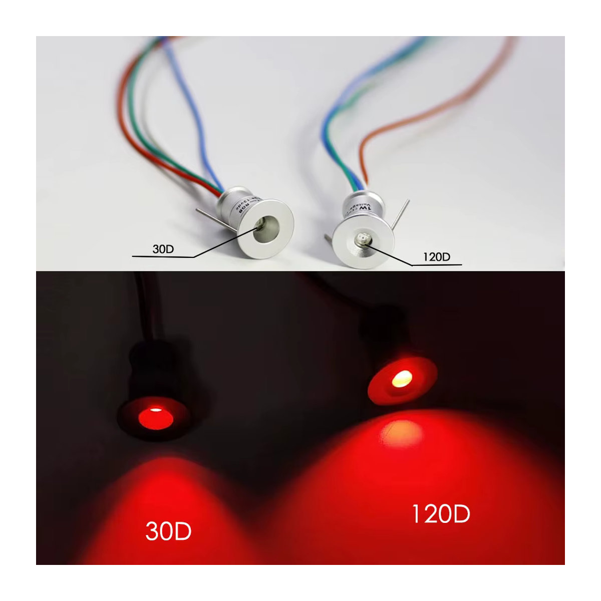 KPSUN RGB LED Mini-Einbaustrahler aus Aluminium für Decken-Sternenlicht in Bunt - Bild 3