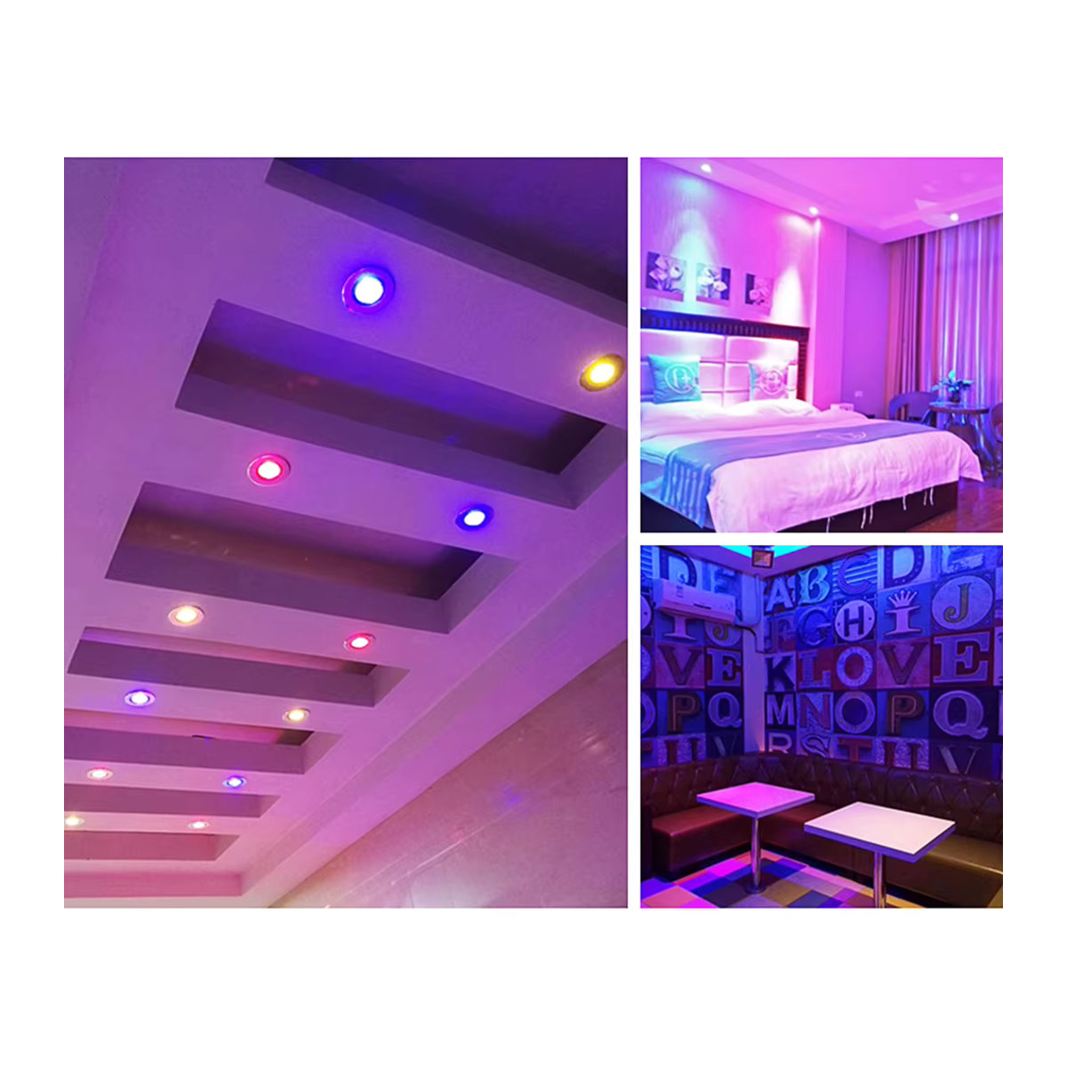 KPSUN RGB LED Mini-Einbaustrahler aus Aluminium für Decken-Sternenlicht in Bunt - Bild 5