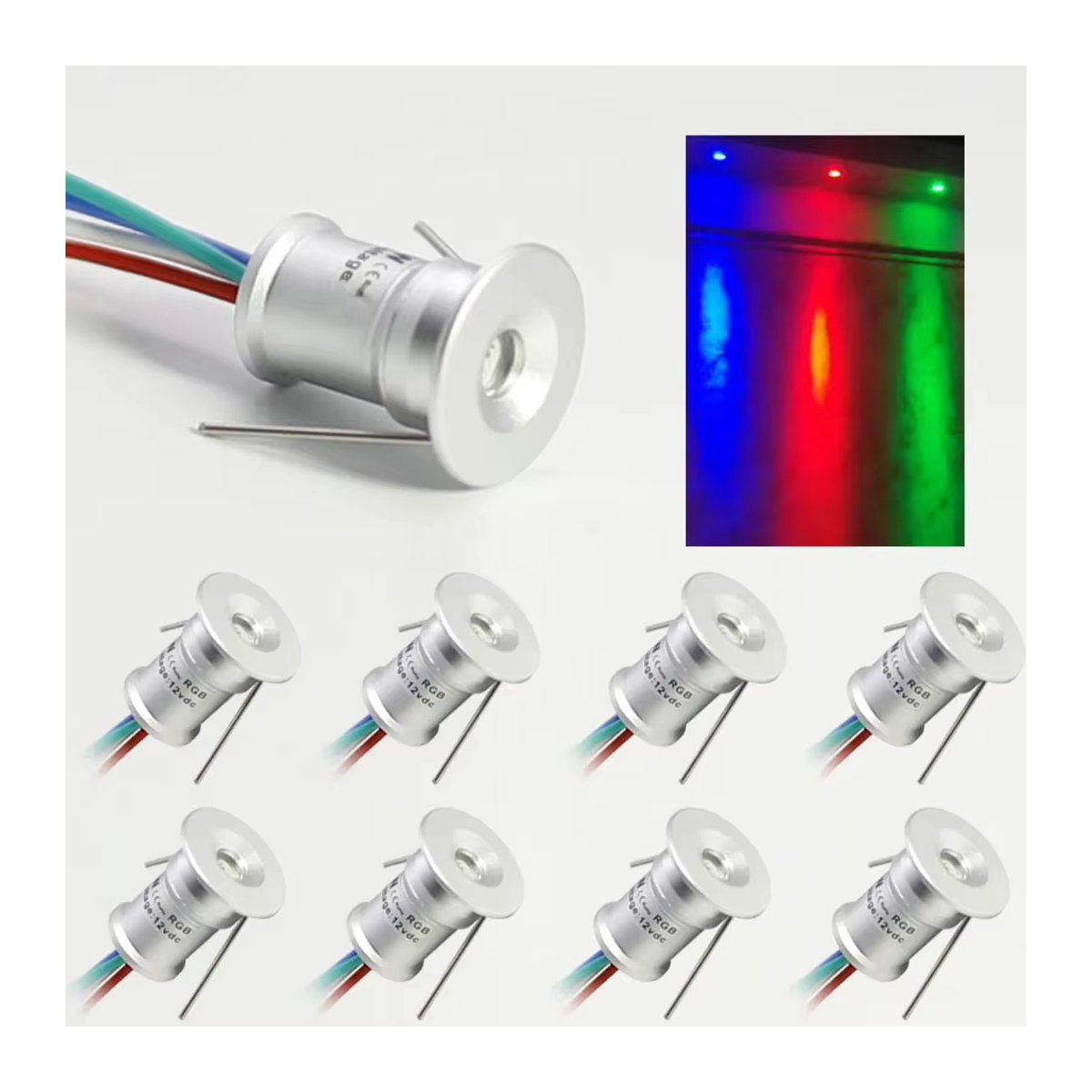 KPSUN RGB LED Mini-Einbaustrahler aus Aluminium für Decken-Sternenlicht in Bunt - Bild 6