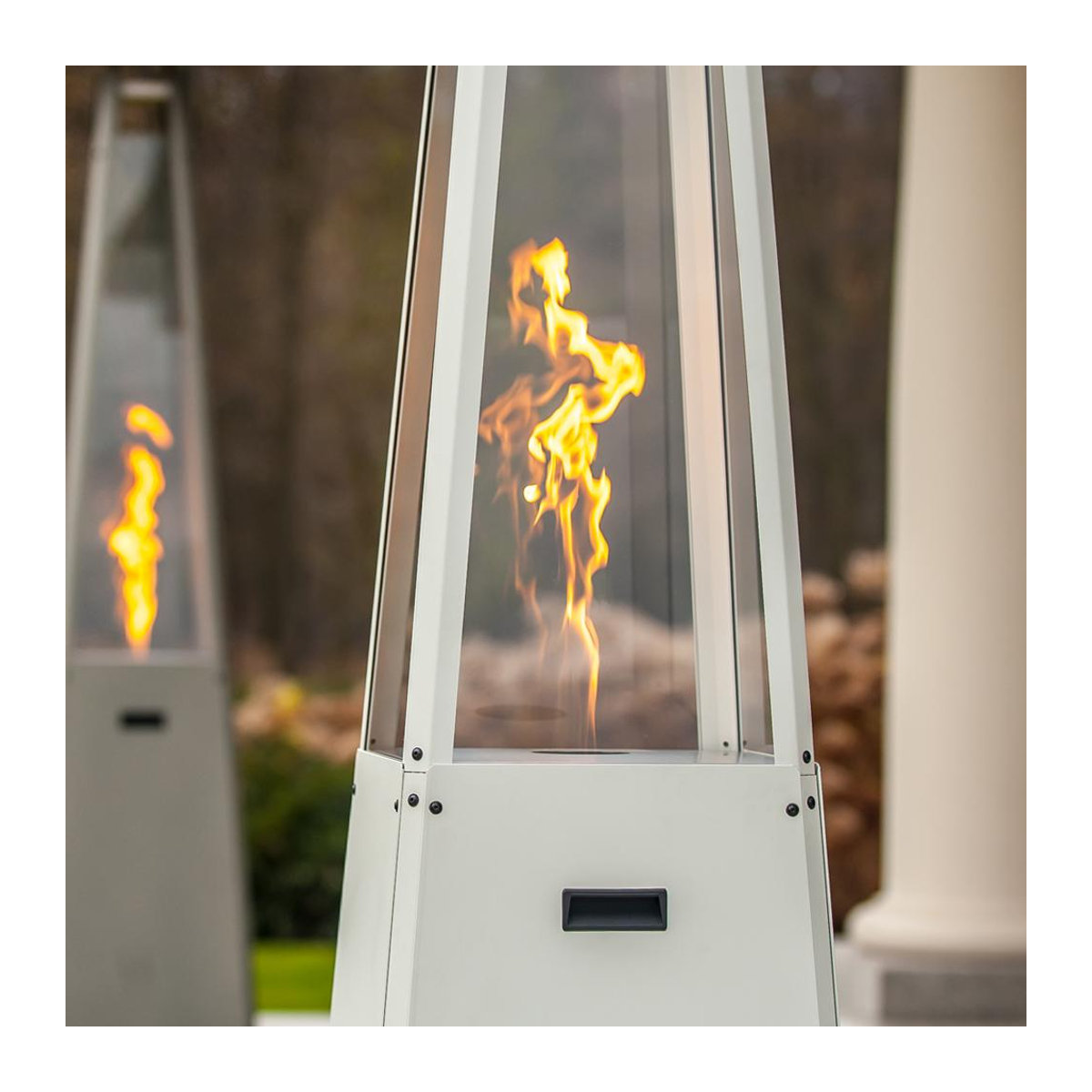 Kratki Outdoor Gasheizer Schirm Set in Weiß mit 12 kW Leistung - Bild 5