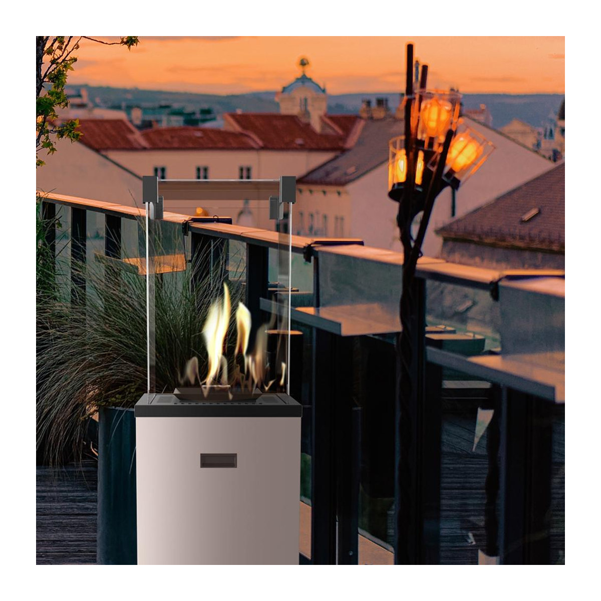 Kratki Patio Slim Steel Gasheizer Schwarz 8,2 kW - Bild 6