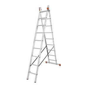 Krause Mehrzweckleiter Monto Dubilo aus Aluminium in Silber mit 18 Sprossen