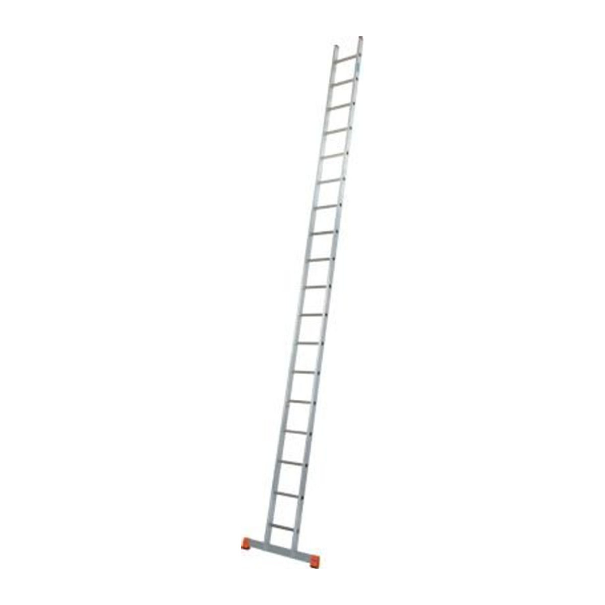 Krause Sibilo Anlegeleiter aus Aluminium, 1-teilig, 18 Sprossen, alufarben, B: 36 cm, T: 8 cm, H: 520 cm - Bild 1