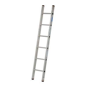 Krause Sibilo Anlegeleiter aus Aluminium in Silber, 6 Sprossen, B: 36 cm, T: 6 cm, H: 185 cm