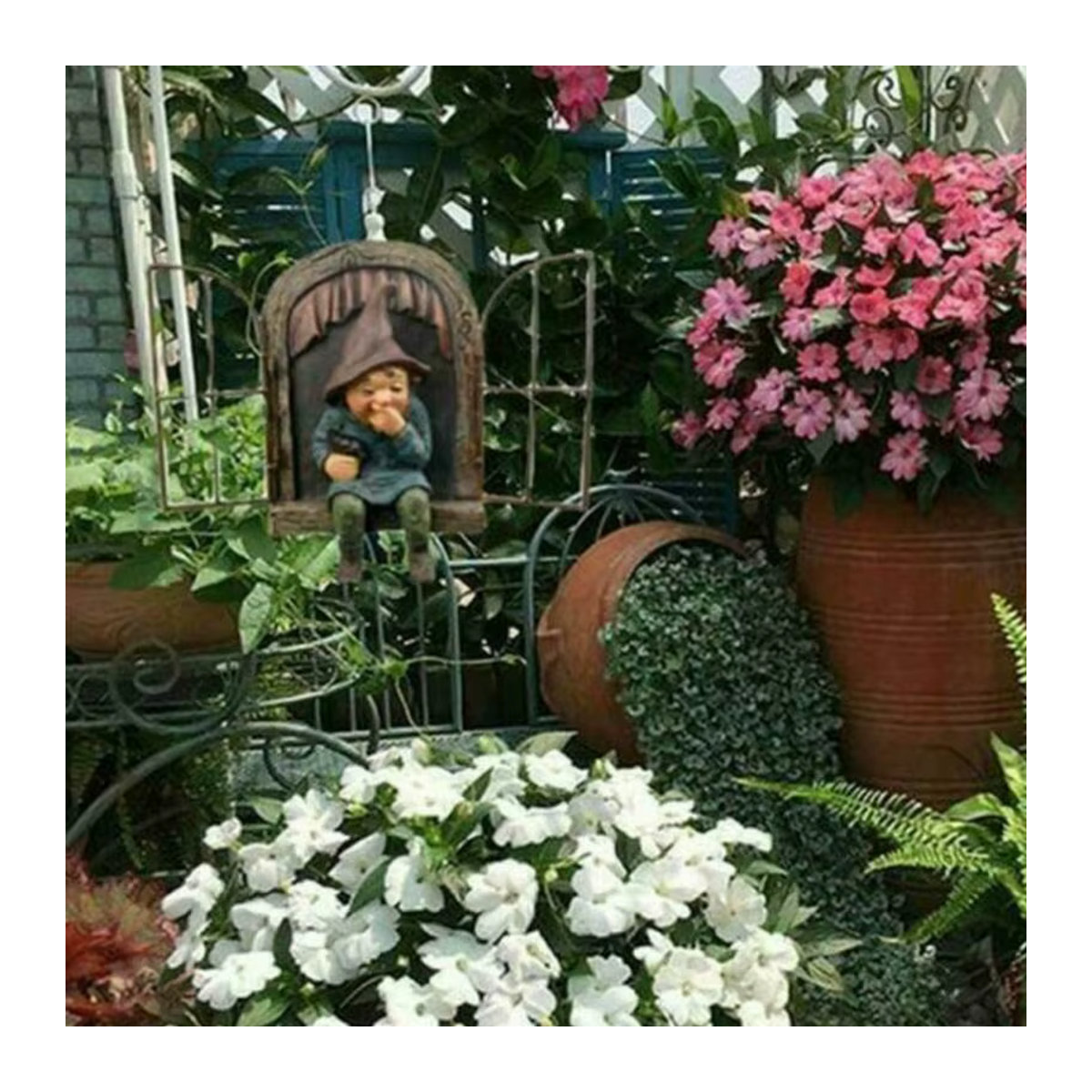 Kreative Design Garten Statue Elf Baum Hugger als dekoratives Ornament für Fenster, Haus, Hof und Veranda - Bild 4