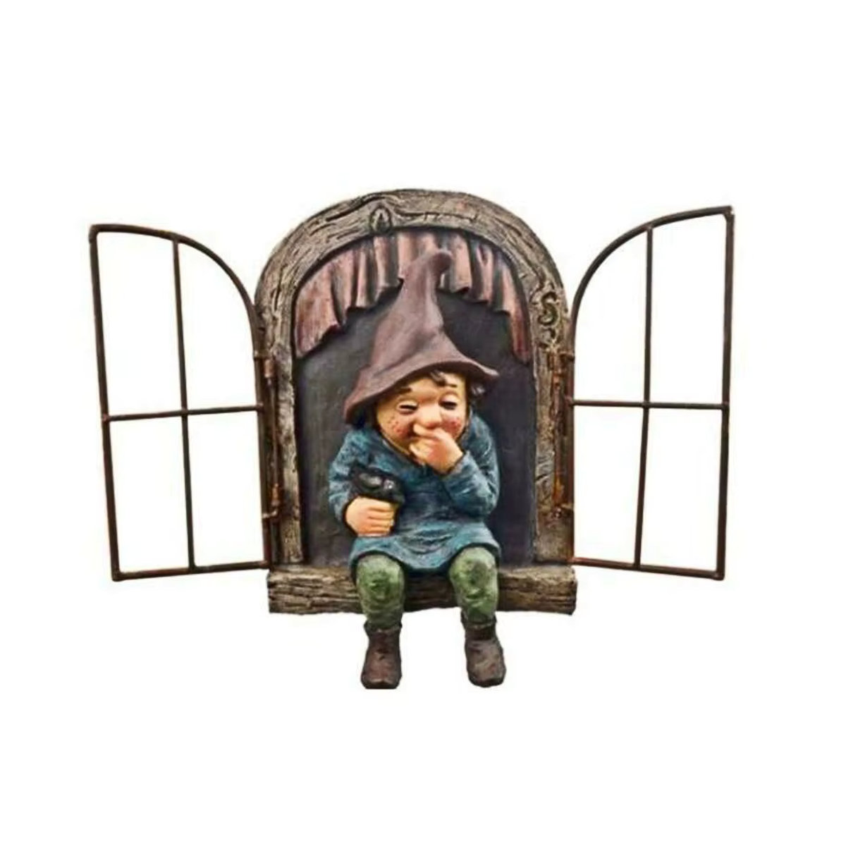 Kreative Design Garten Statue Elf Baum Hugger als dekoratives Ornament für Fenster, Haus, Hof und Veranda - Bild 5