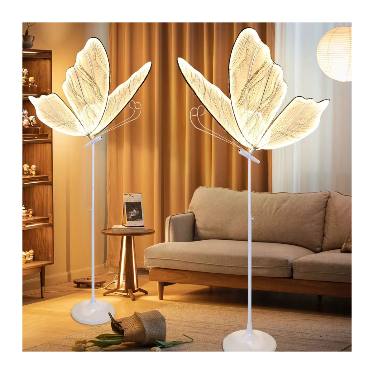 Kreative Schmetterling Deckenleuchte als hängende Dekoration für Hochzeiten und Weihnachten, warmweiß, Höhe: 60 cm - Bild 5
