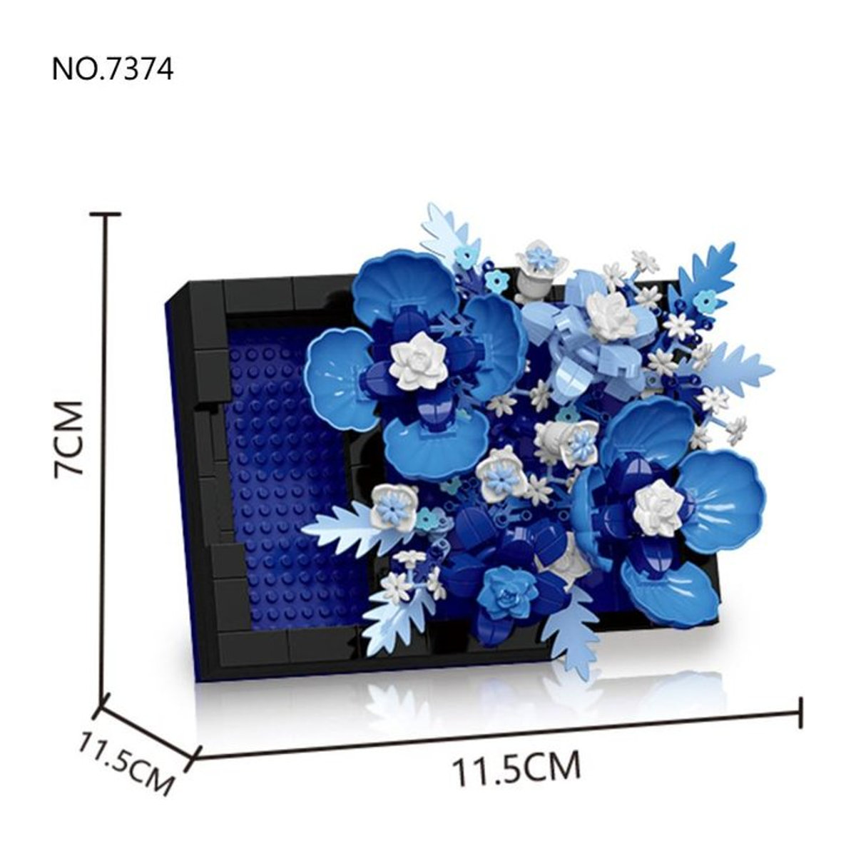 Kreativer DIY-Bilderrahmen von Wucifang Bags mit künstlichen Blumen und Steinen in Multicolor - Bild 1
