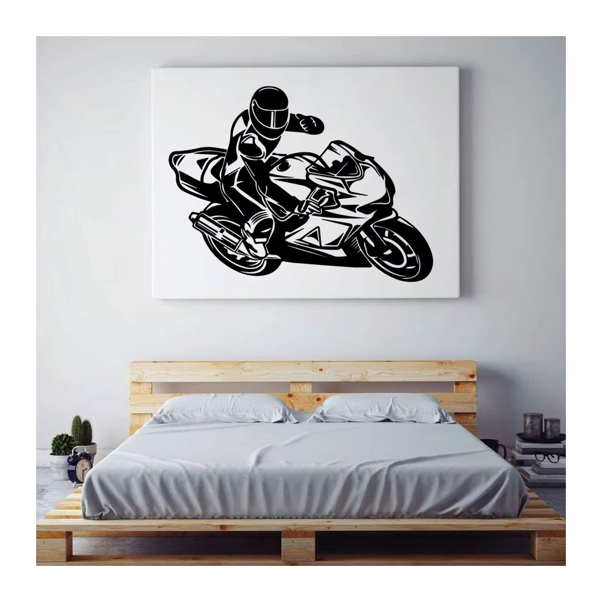 Kreativer Motorrad Wandaufkleber aus PVC für Wohnzimmer und Schlafzimmer - Bild 3