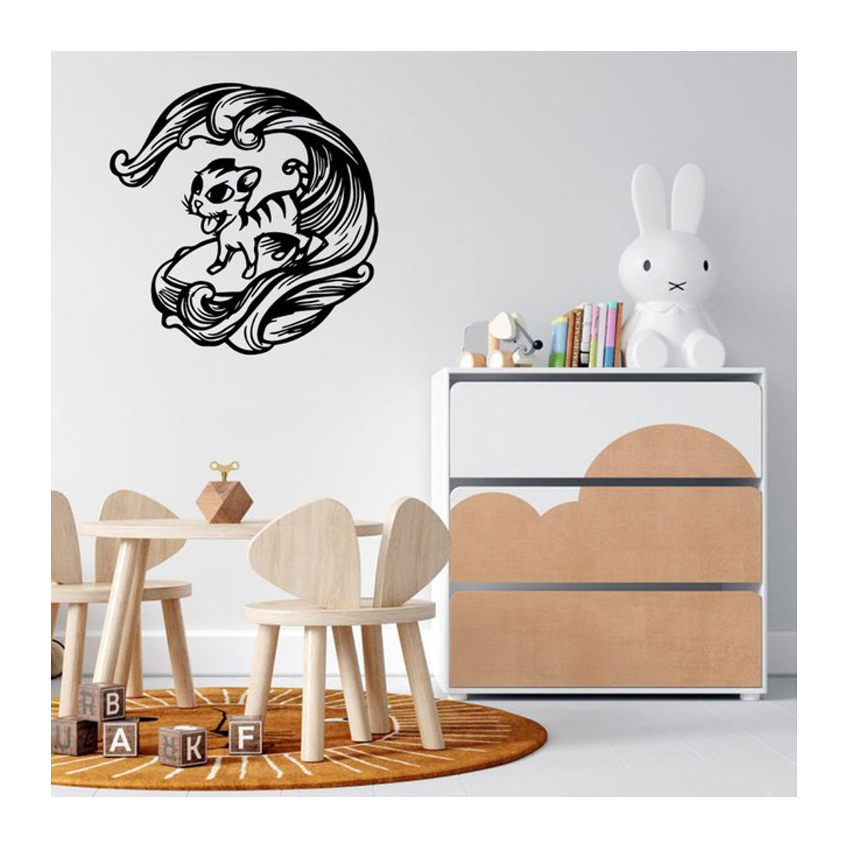 Kreativer Surfen Wandtattoo aus Vinyl für dein Kinderzimmer oder Wohnzimmer - Bild 1