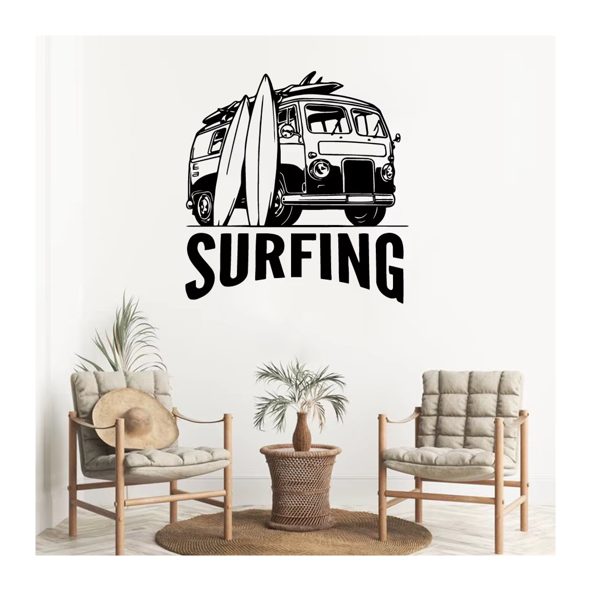 Kreativer Surfen Wandtattoo aus Vinyl für dein Kinderzimmer oder Wohnzimmer - Bild 2