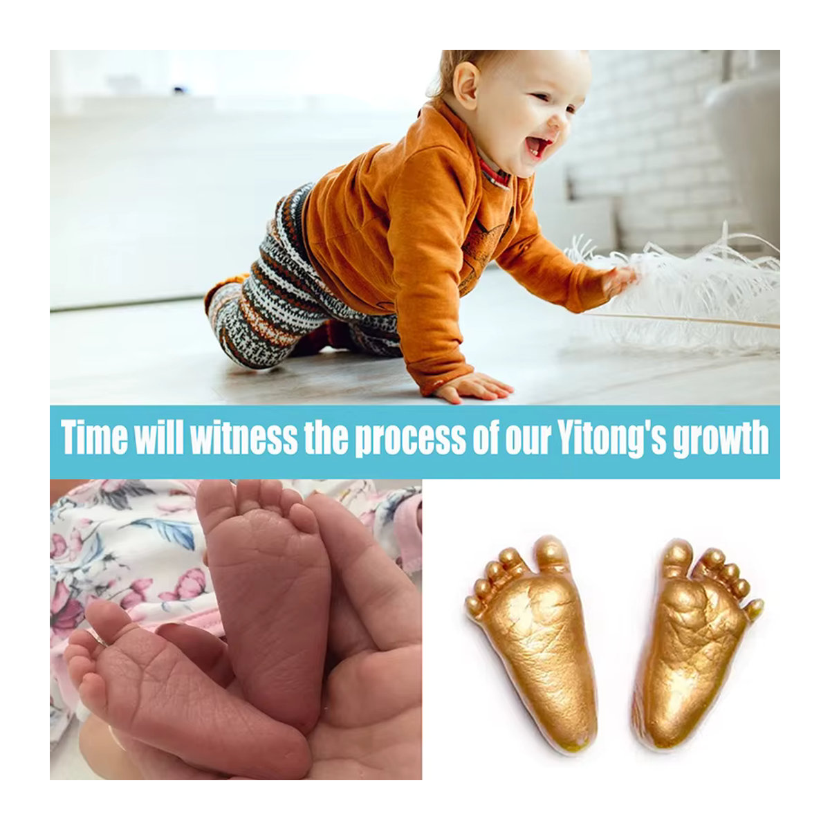 Kreatives 3D-Klon-Pulver für Hand- und Fußabdruck-Souvenirs von deinem Baby - Bild 3