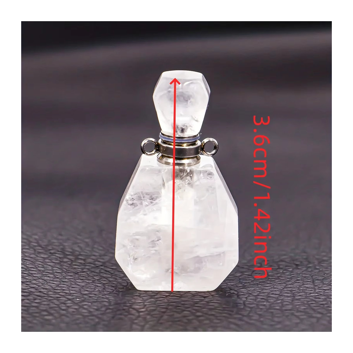 Kristall Parfümflasche in Pink Quartz als geometrische Tischdekoration - Bild 2