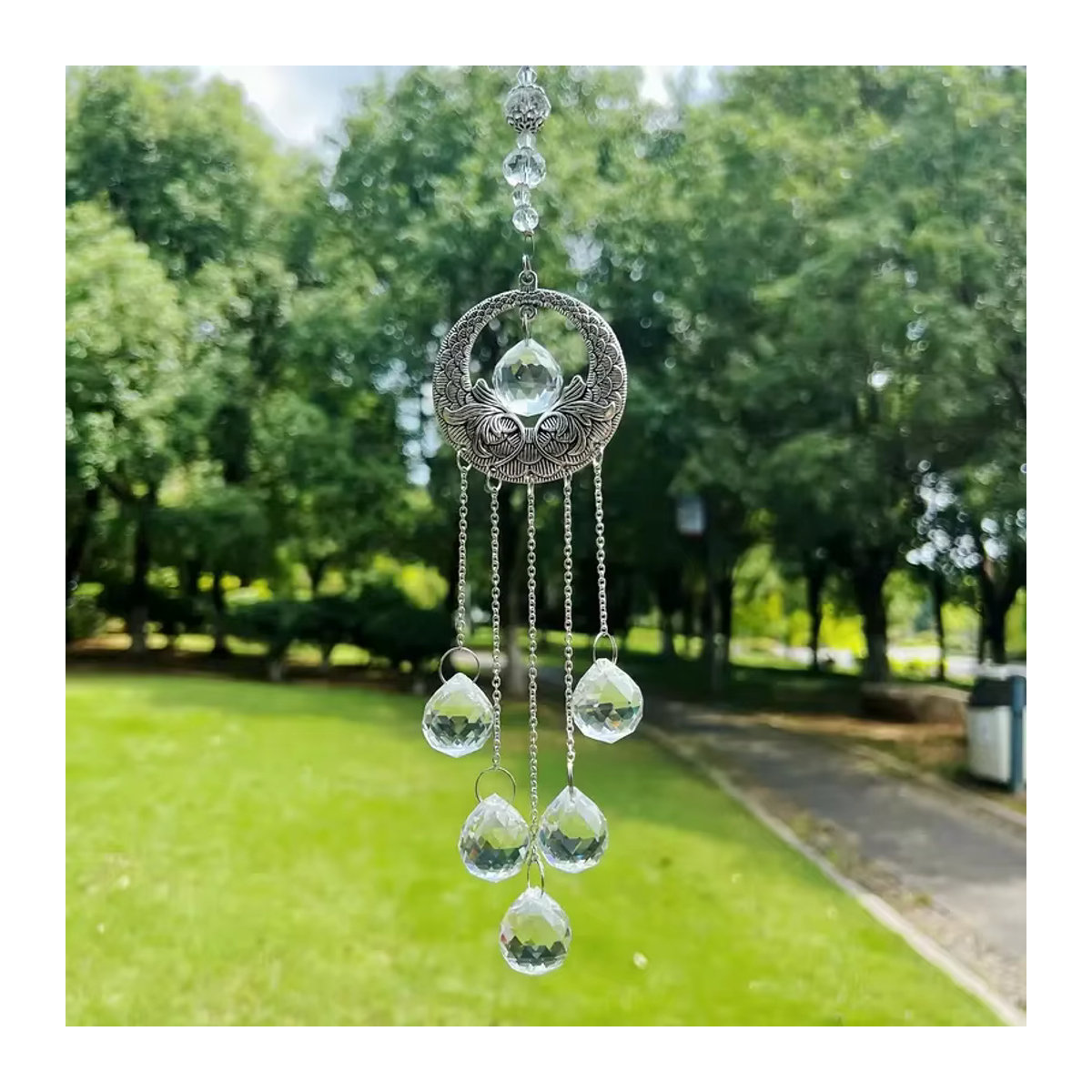 Kristall Prisma aus Glas als Regenbogen Sonnenfänger für Fenster und Garten, transparentes Windspiel zur Dekoration - Bild 2