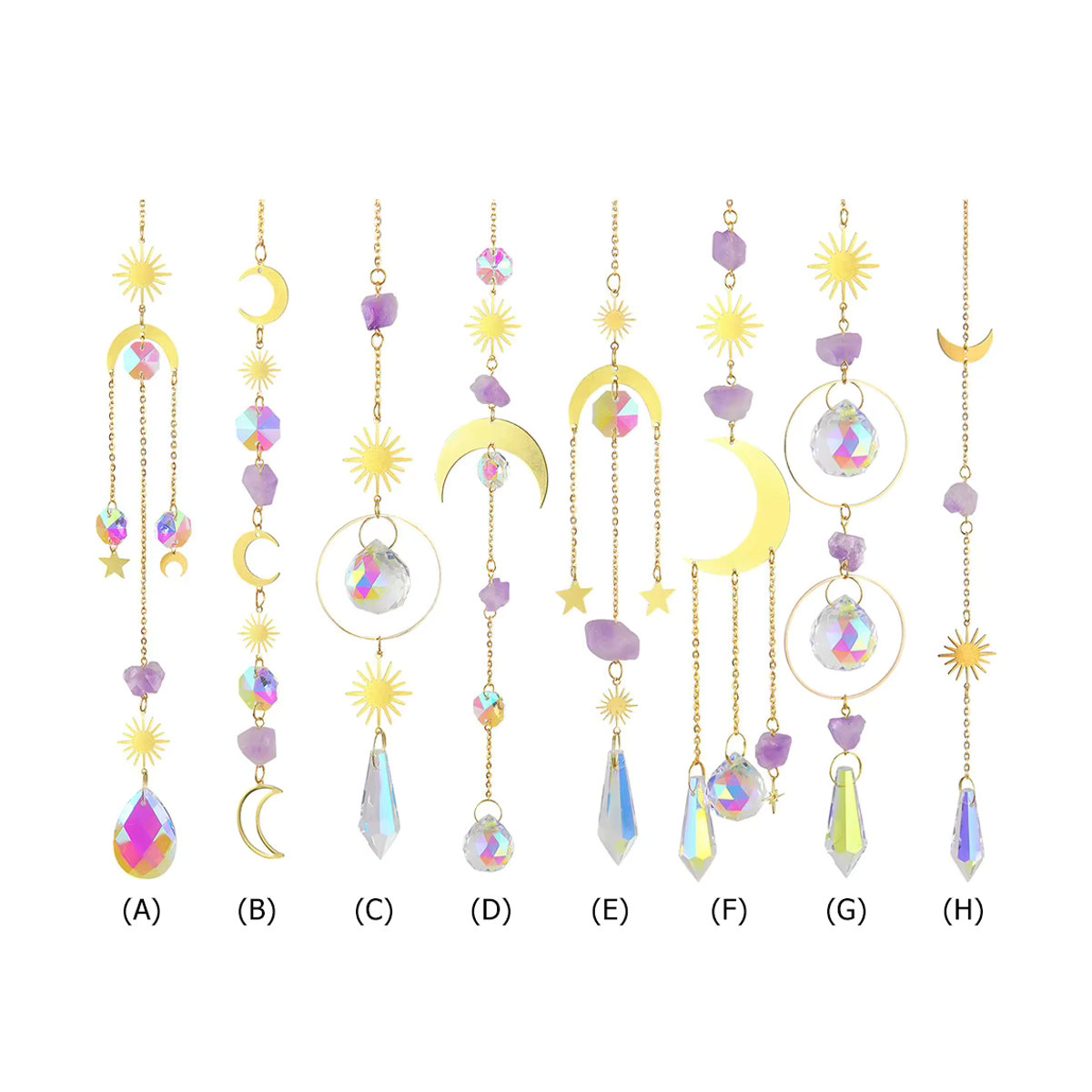 Kristall Prisma Sun Catcher Windspiel als hängender Anhänger in Multicolor für deine Gartendekoration - Bild 2