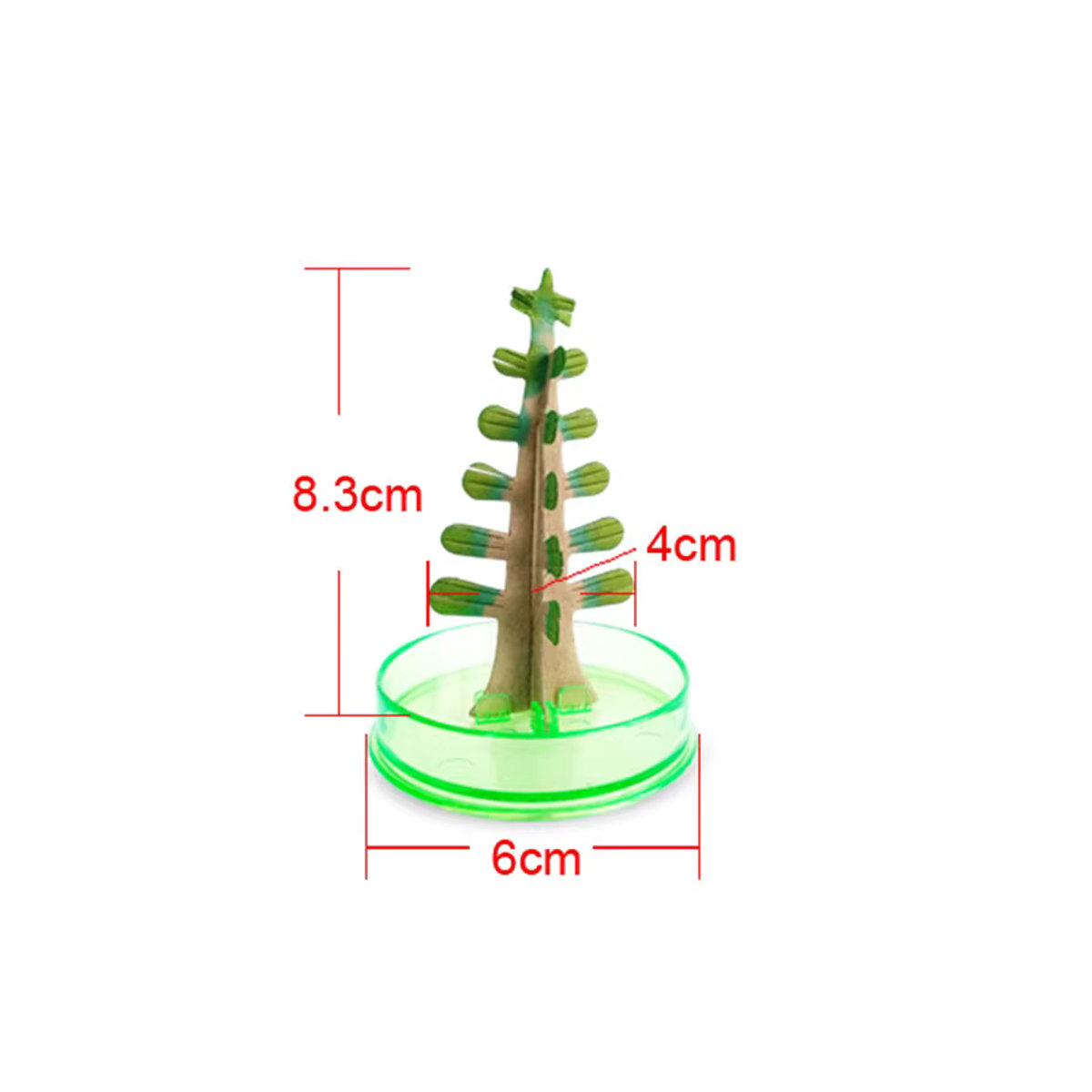 Kristallisierter Weihnachtsbaum in Grün für die Tischdekoration - Bild 2