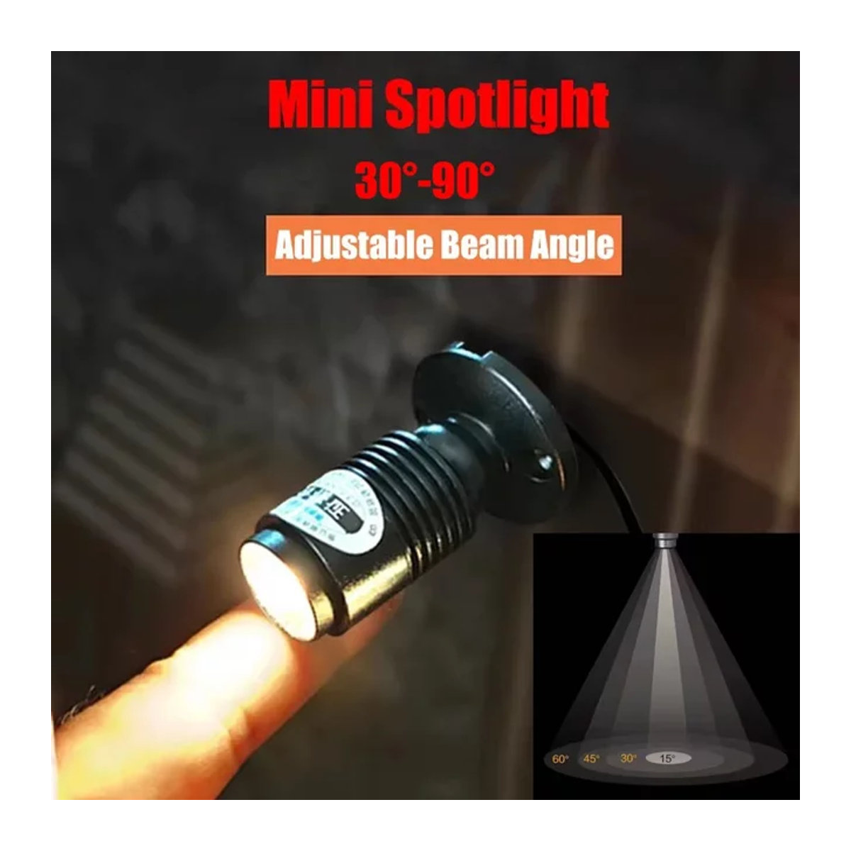 ksdligh LED Mini-Strahler Set 3er Pack in Schwarz, zoombar und dimmbar, 12 V oberflächenmontierte Spotlichter für Vitrine und Weinschrank - Bild 1