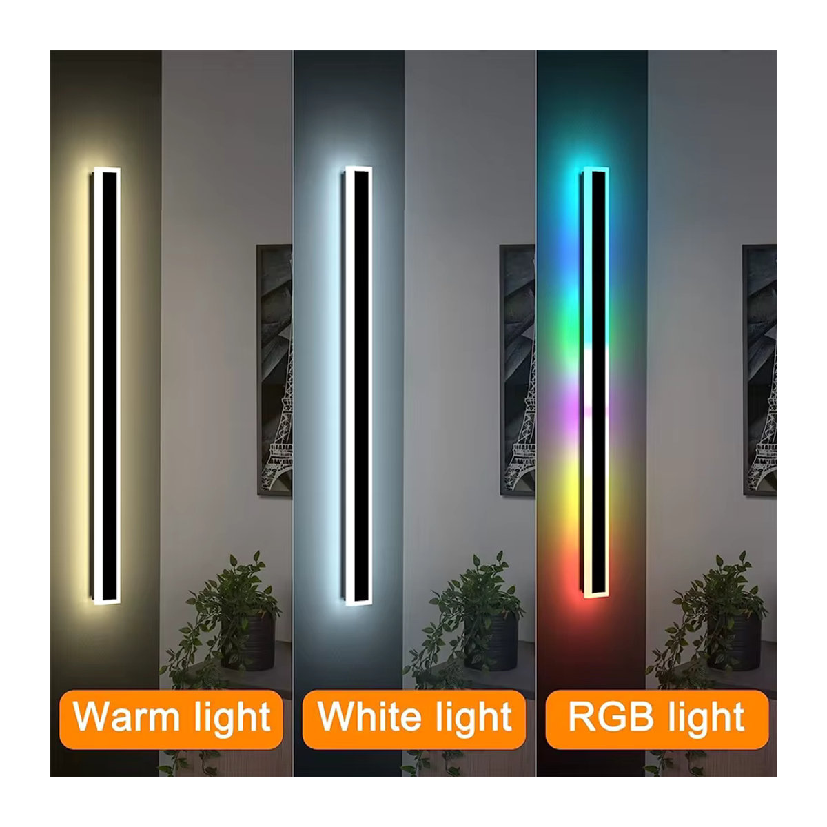 Ksdligh Moderne RGB LED Wandleuchte aus Aluminium wasserdicht für Garten Balkon und Veranda in Bunt - Bild 3