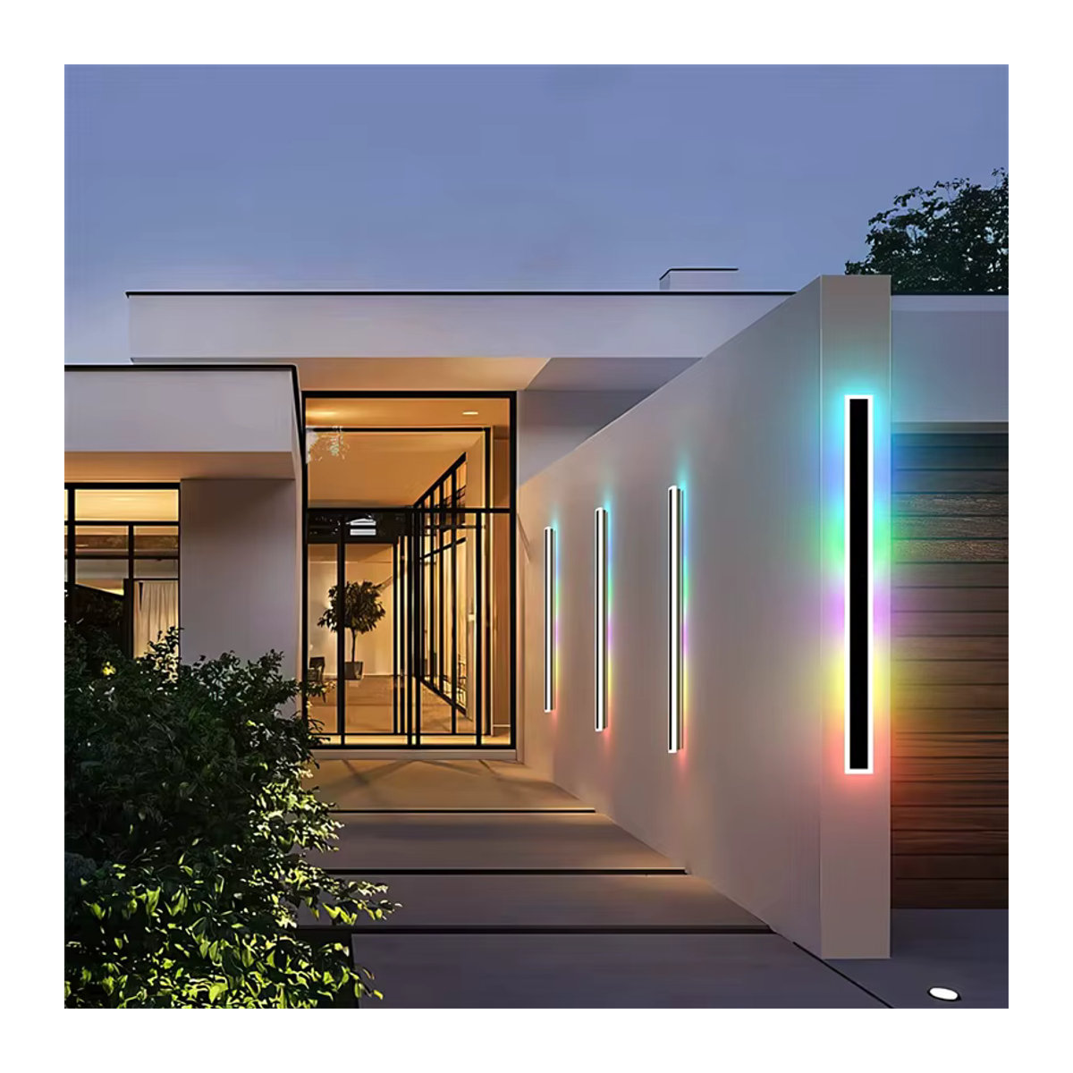 Ksdligh Moderne RGB LED Wandleuchte aus Aluminium wasserdicht für Garten Balkon und Veranda in Bunt - Bild 4