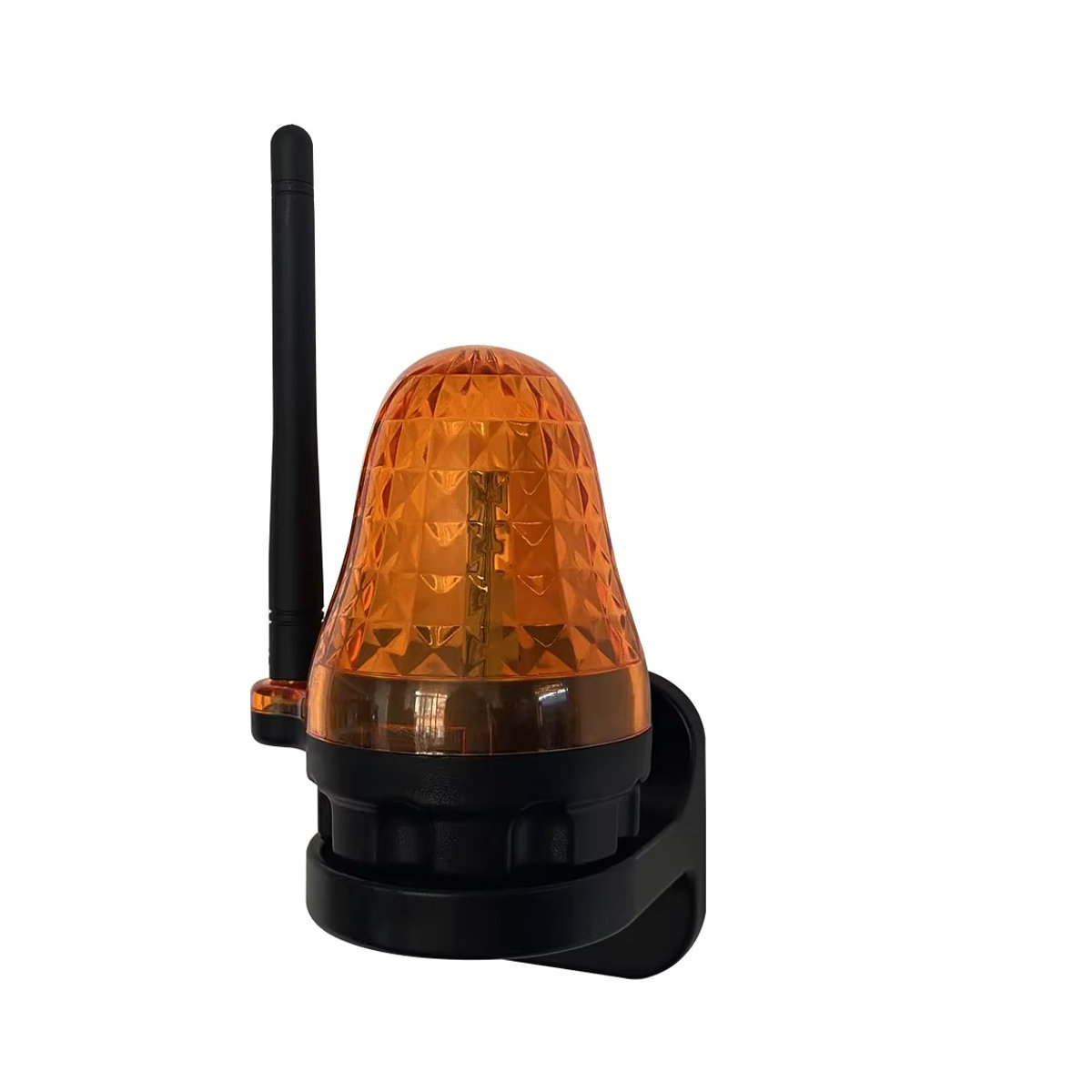 KUANGZIPENG LED Außen-Warnleuchte Orange mit Wandhalterung für 12V 24V 220V als Blitzlicht-Alarm ohne Ton - Bild 4