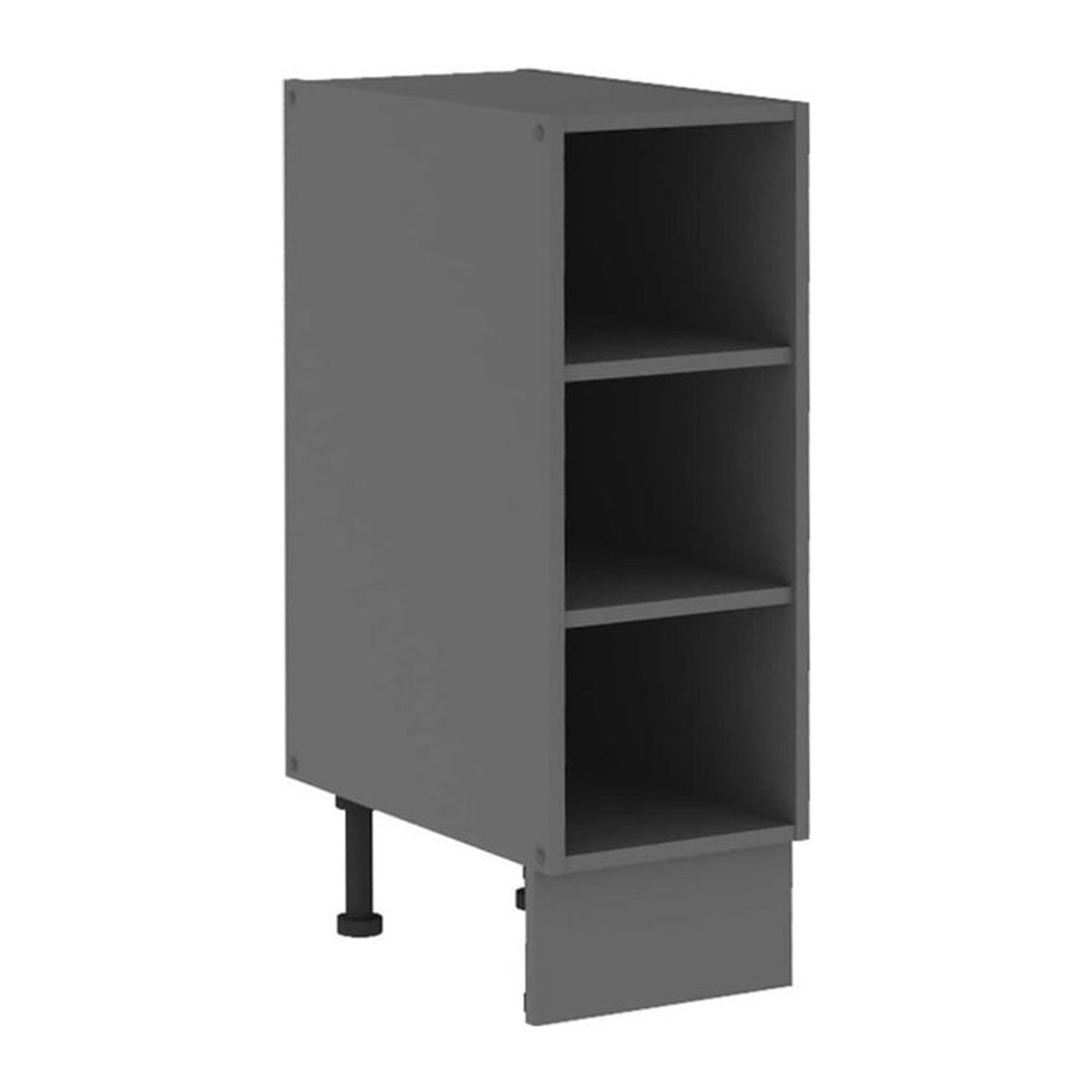 Küchen Unterschrank Regal in Grau im skandinavischen Design mit einer Breite von 30 cm - Bild 1