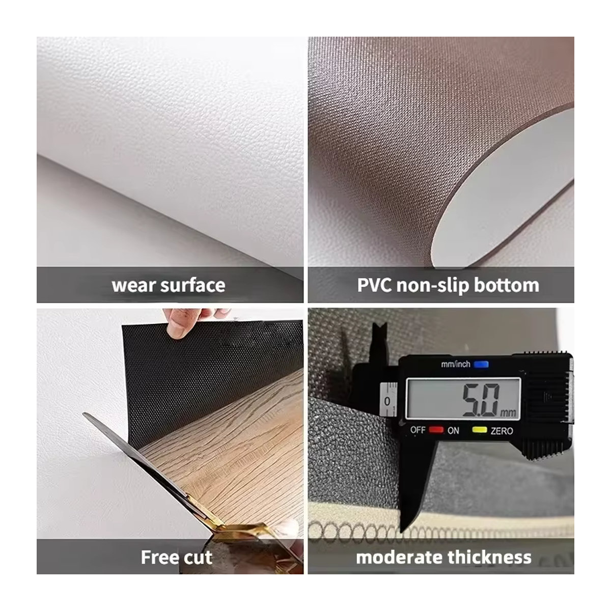 Küchenteppich Malea Experience aus wasserdichtem PVC-Leder, rutschfest und ölbeständig, Gitter-Bodenmatte für Küche, Bad oder Balkon - Bild 2