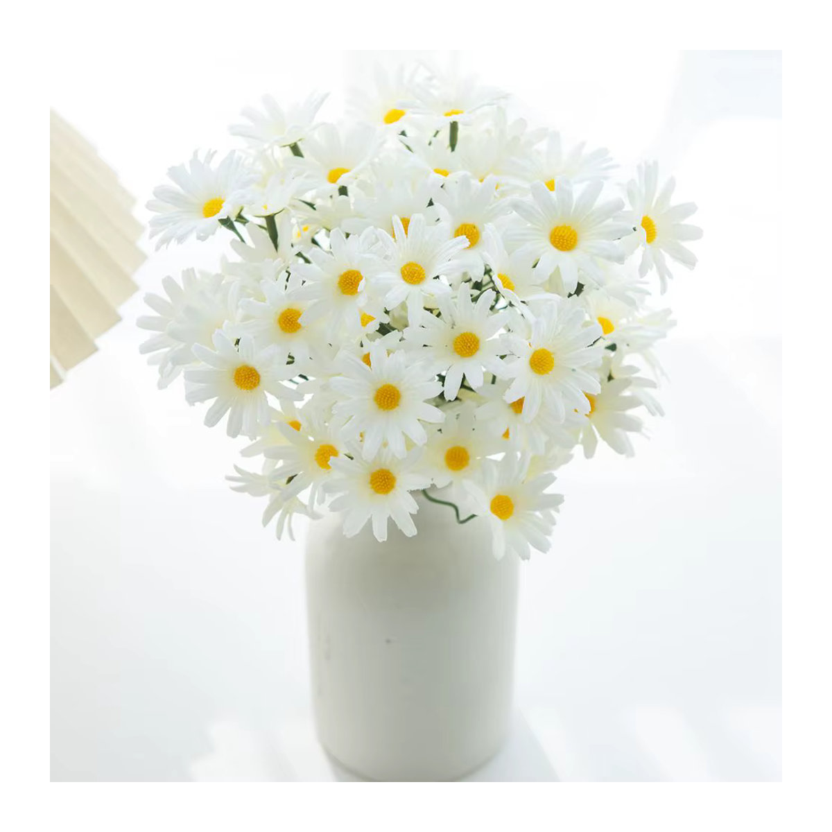 Künstliche Chrysantheme aus Seide von smr in Gelb und Mehrfarbig als Blumenstrauß für Dekorationen in Vase, Hochzeit oder Garten - Bild 2