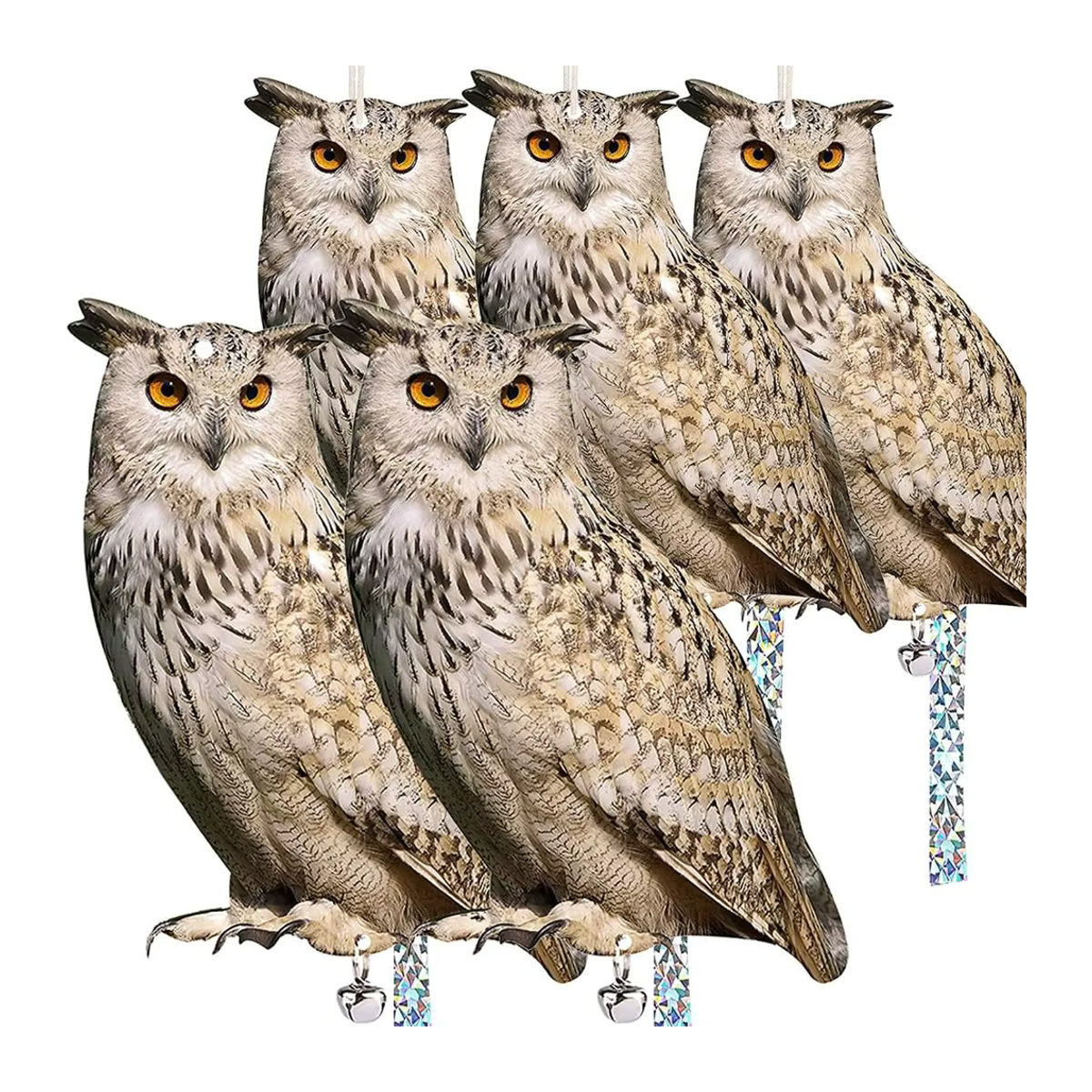 Künstliche Eule aus Acryl als Vogelscheuche zur Schädlingsbekämpfung für Garten und Hof - Bild 2