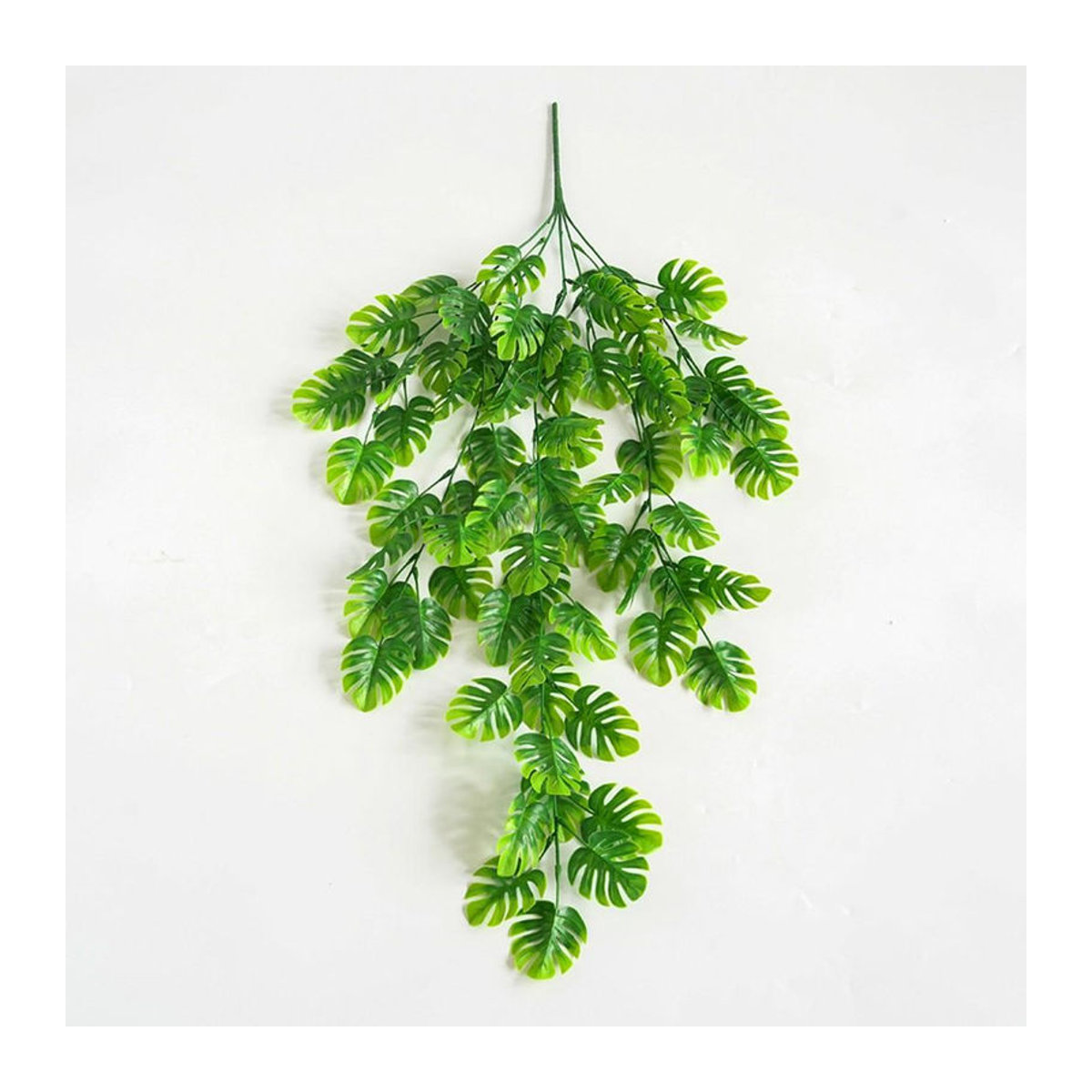 Künstliche hängende Ranke in Grün als Wandbehang mit Blättern aus Kunststoff, Länge: 64 cm - Bild 1