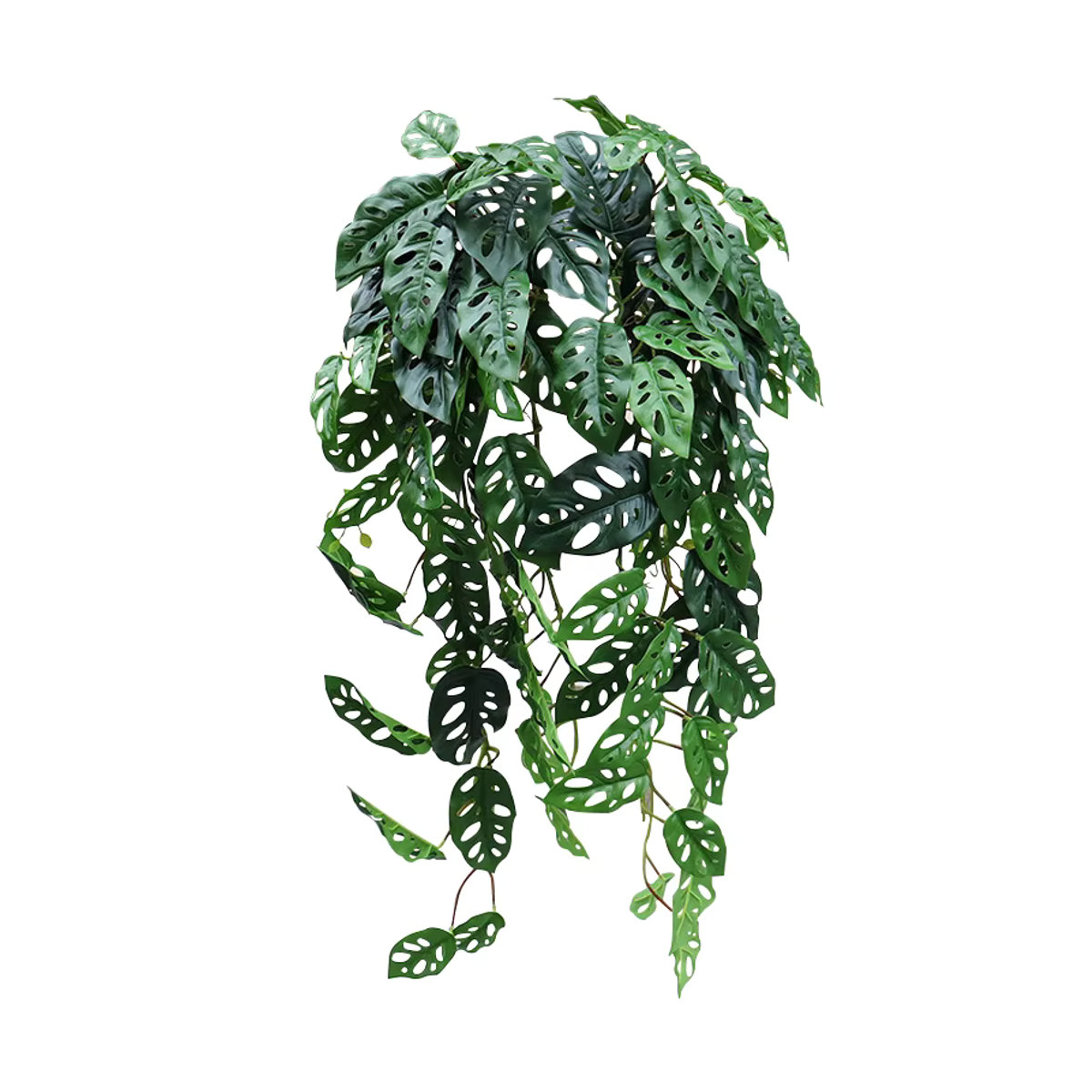 Künstliche hängende Reben von Kmitang in Grün mit Monstera-Blättern und Rattan-Elementen, Höhe: 76 cm - Bild 6