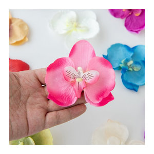 Künstliche Orchideen aus Seide in Mehrfarbig, Einzelstiel für Hochzeit, Garten und DIY-Dekoration