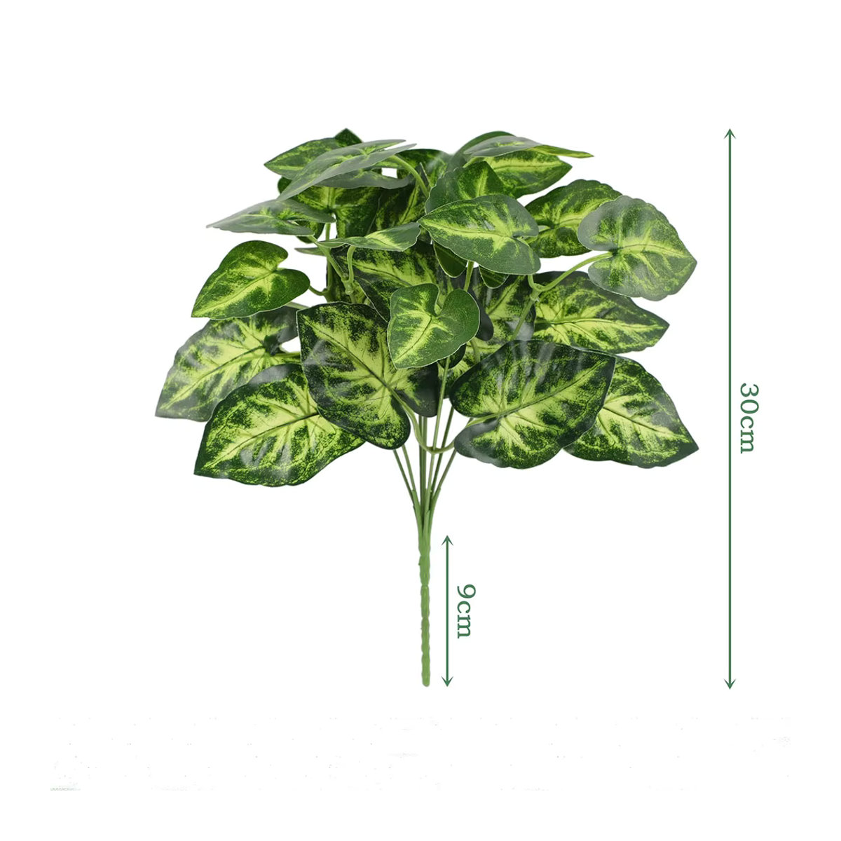 Künstliche Pflanze Nandi Dieffenbachia in Grün aus Kunststoff für Wohnzimmer und Garten - Bild 4