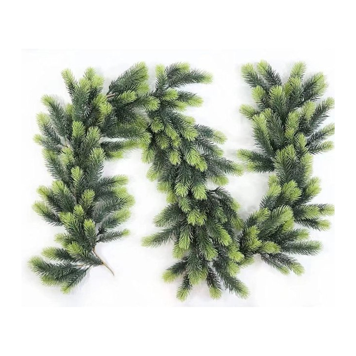 Künstliche Rattan-Girlande in Grün für Weihnachtsdekoration und Gartenparty - Bild 1