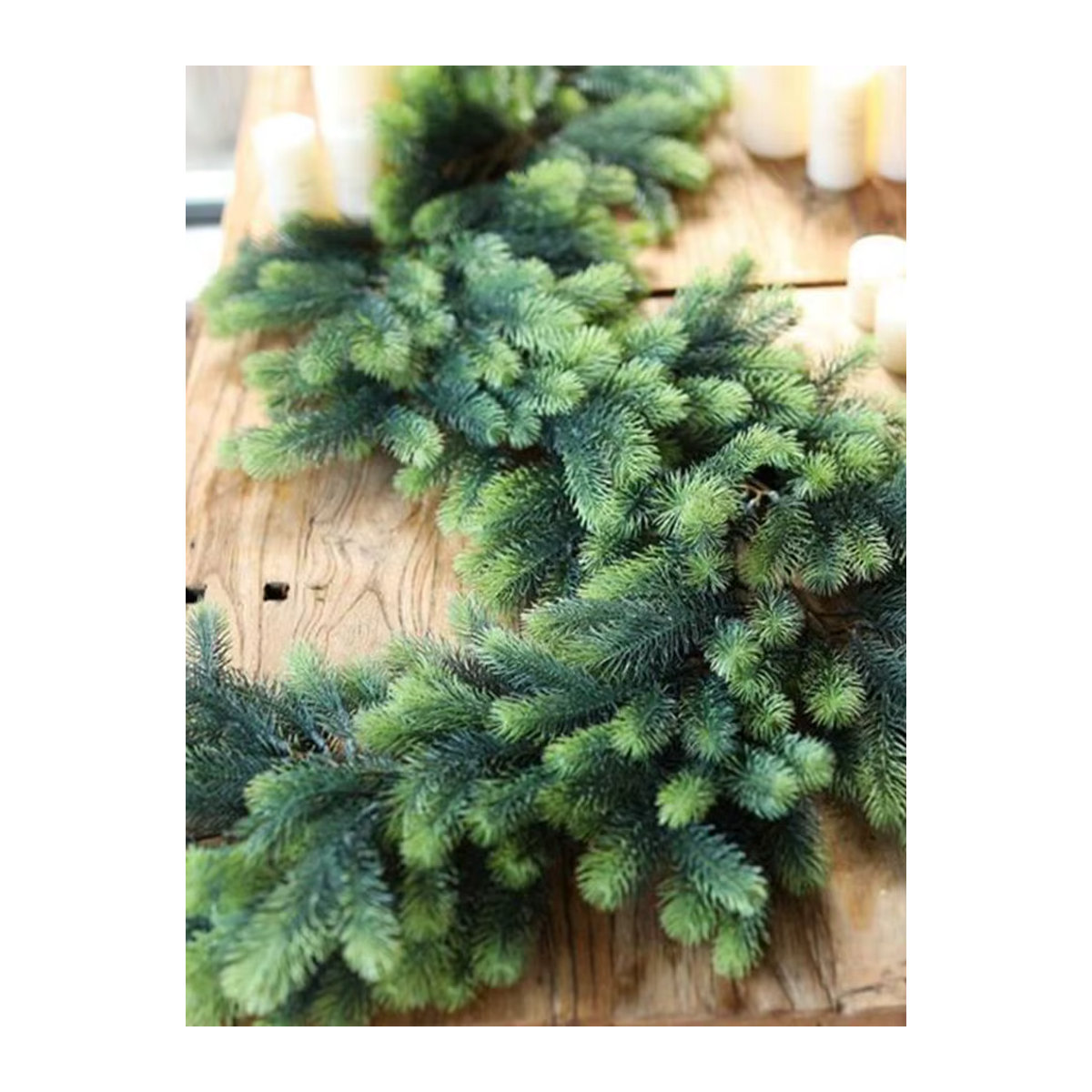 Künstliche Rattan-Girlande in Grün für Weihnachtsdekoration und Gartenparty - Bild 6