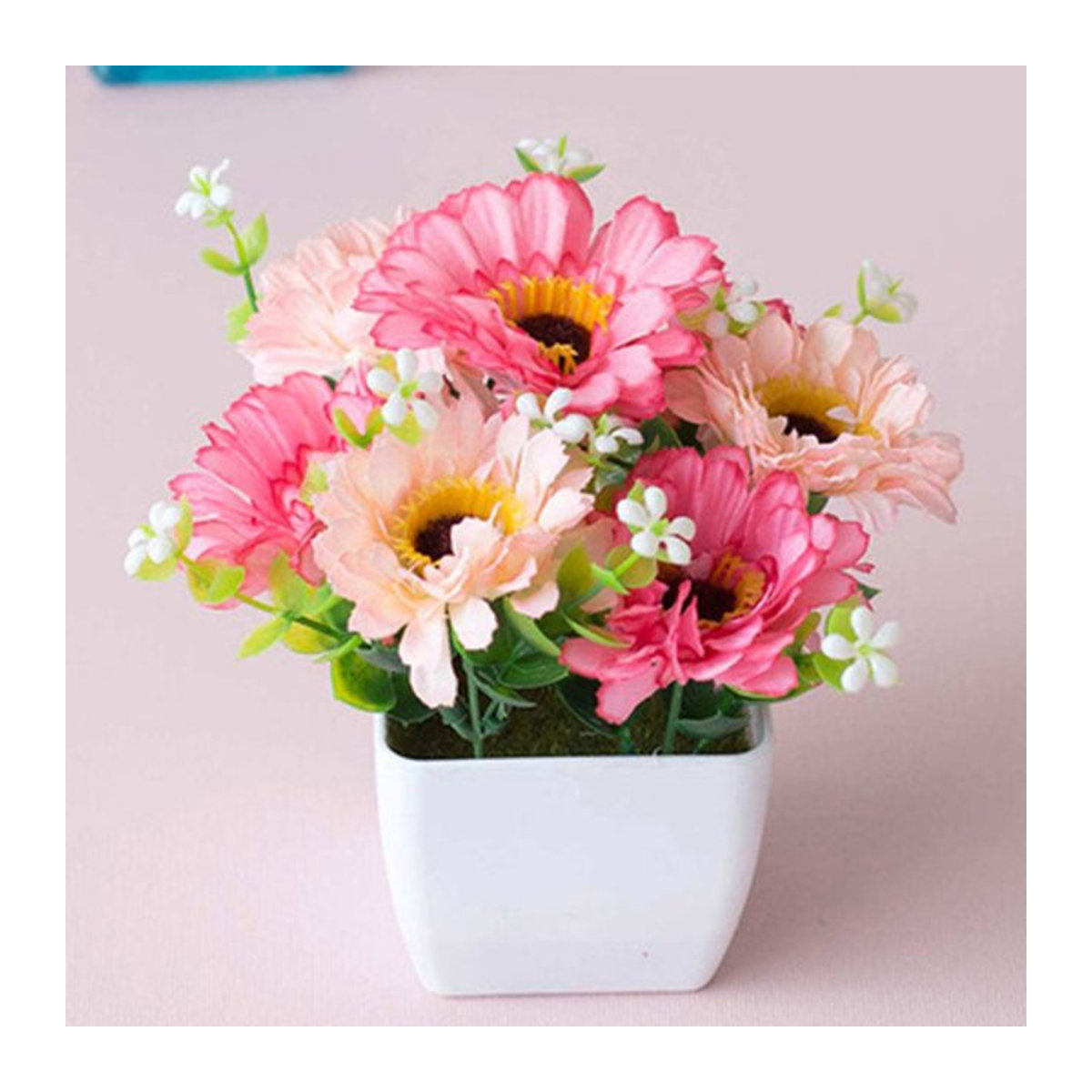 Künstliche Rosen-Topfpflanze als dekorative Tischdekoration für dein Zuhause und deinen Garten - Bild 1
