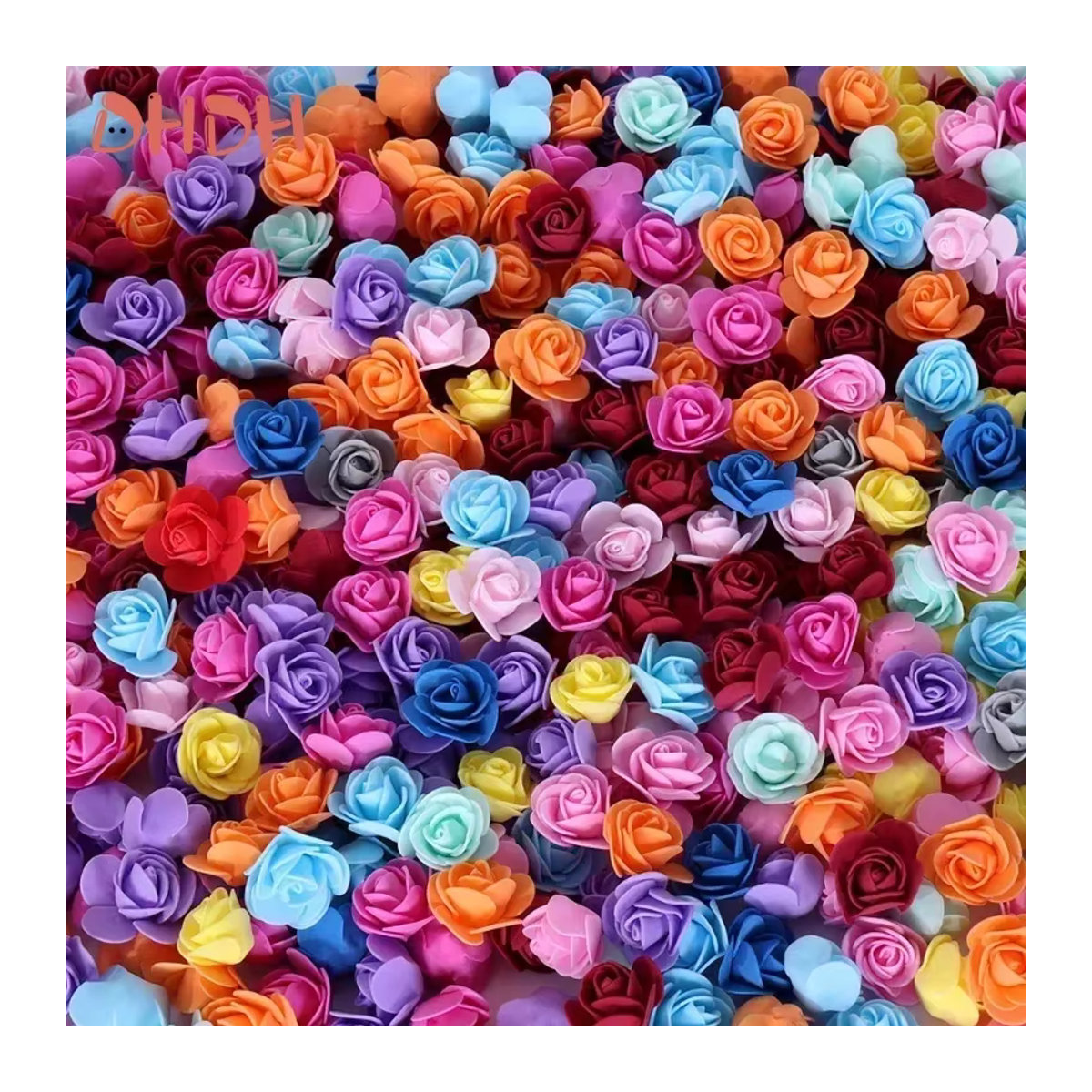 Künstliche Rosenköpfe aus Schaumstoff in Rosa für DIY-Dekorationen, Valentinstag und Hochzeiten, Durchmesser: 3,5 cm - Bild 2
