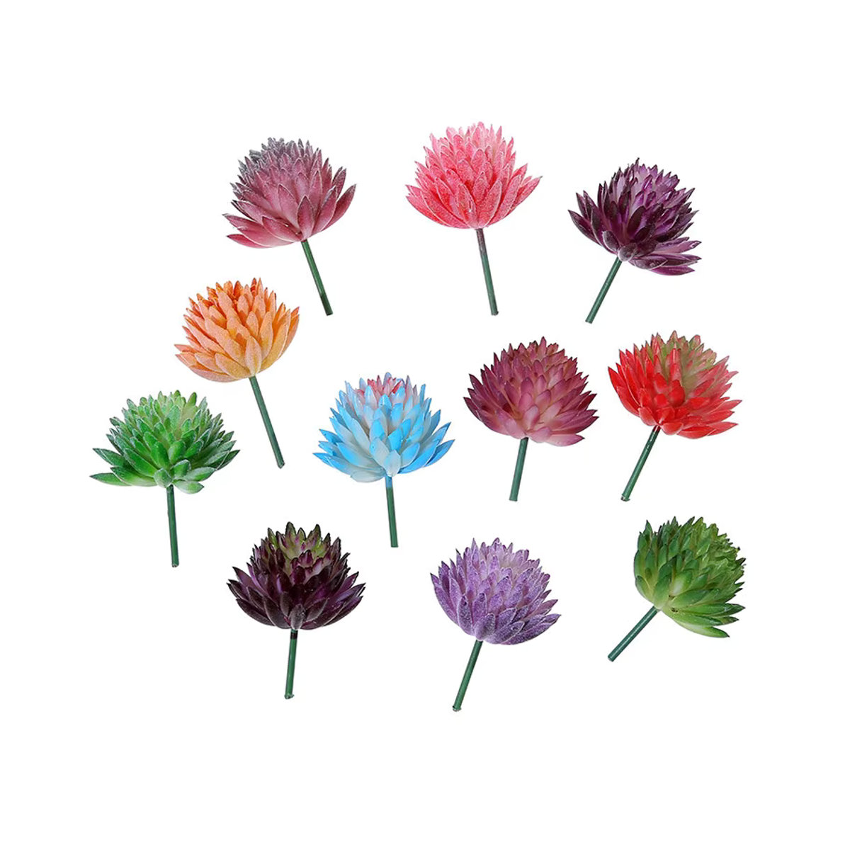 Künstliche Sukkulenten-Pflanzen von merylover in Multicolor und Purple Green zur dekorativen Gestaltung von Haus und Garten - Bild 4