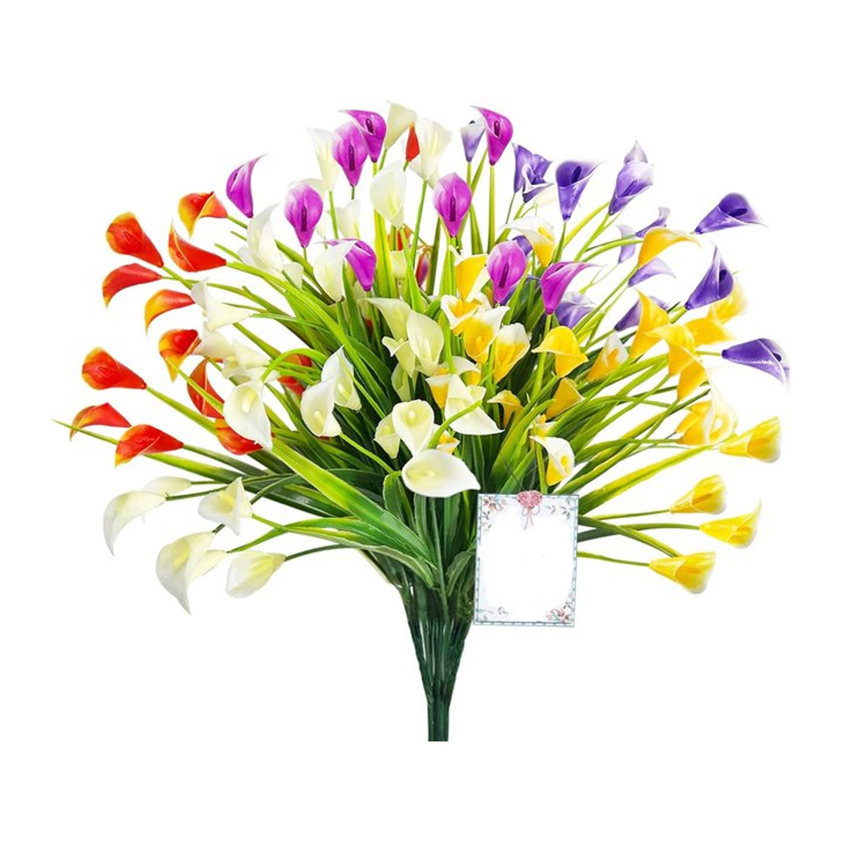 Künstlicher Calla-Lilien-Blumenstrauß in Rose Red, Höhe: 33 cm - Bild 1
