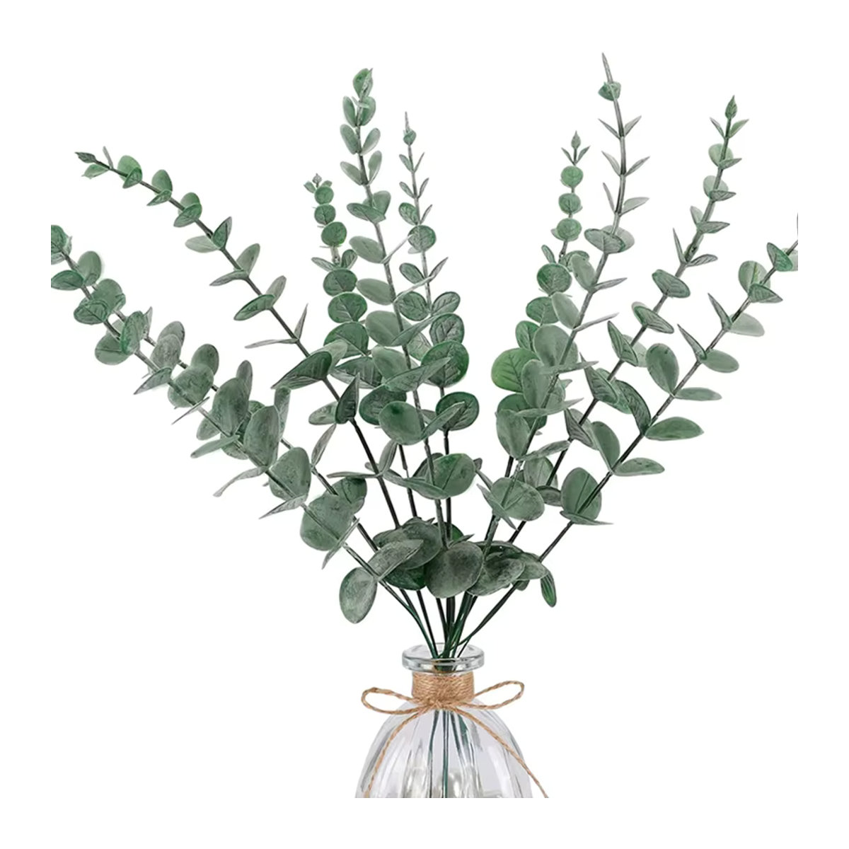 Künstlicher Eukalyptus Zweig von TTCY in Grün und Lila für deine Dekoration zu Weihnachten oder Hochzeiten - Bild 2